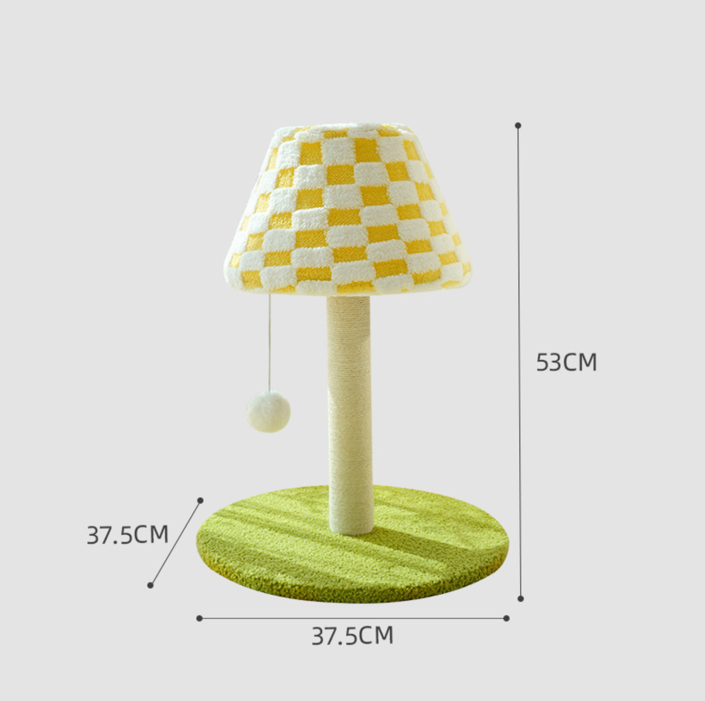 Table Lamp Style Cat Scratching Post with Hanging Toy