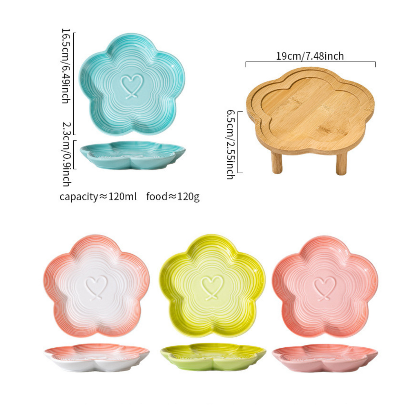 Flower-Shaped Ceramic Pet Bow