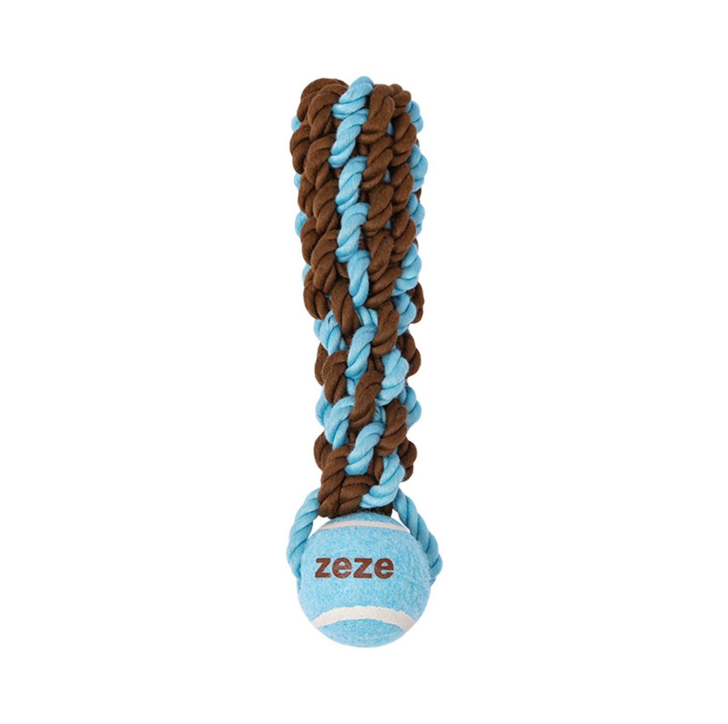 ZeZe Durable Rope Chew Toy for Dogs With Flet Ball