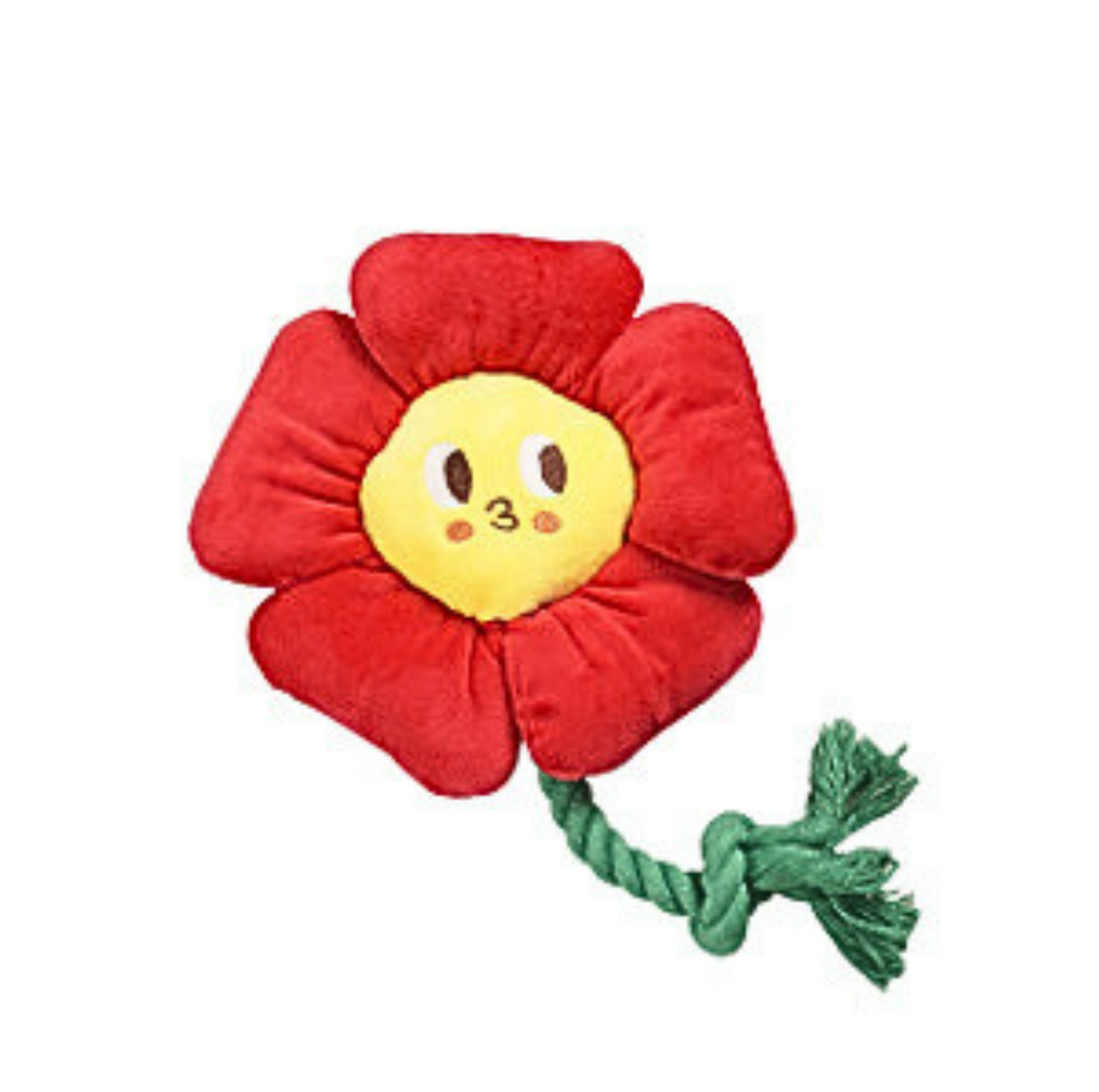 Smiley Flower Plush Dog Toys