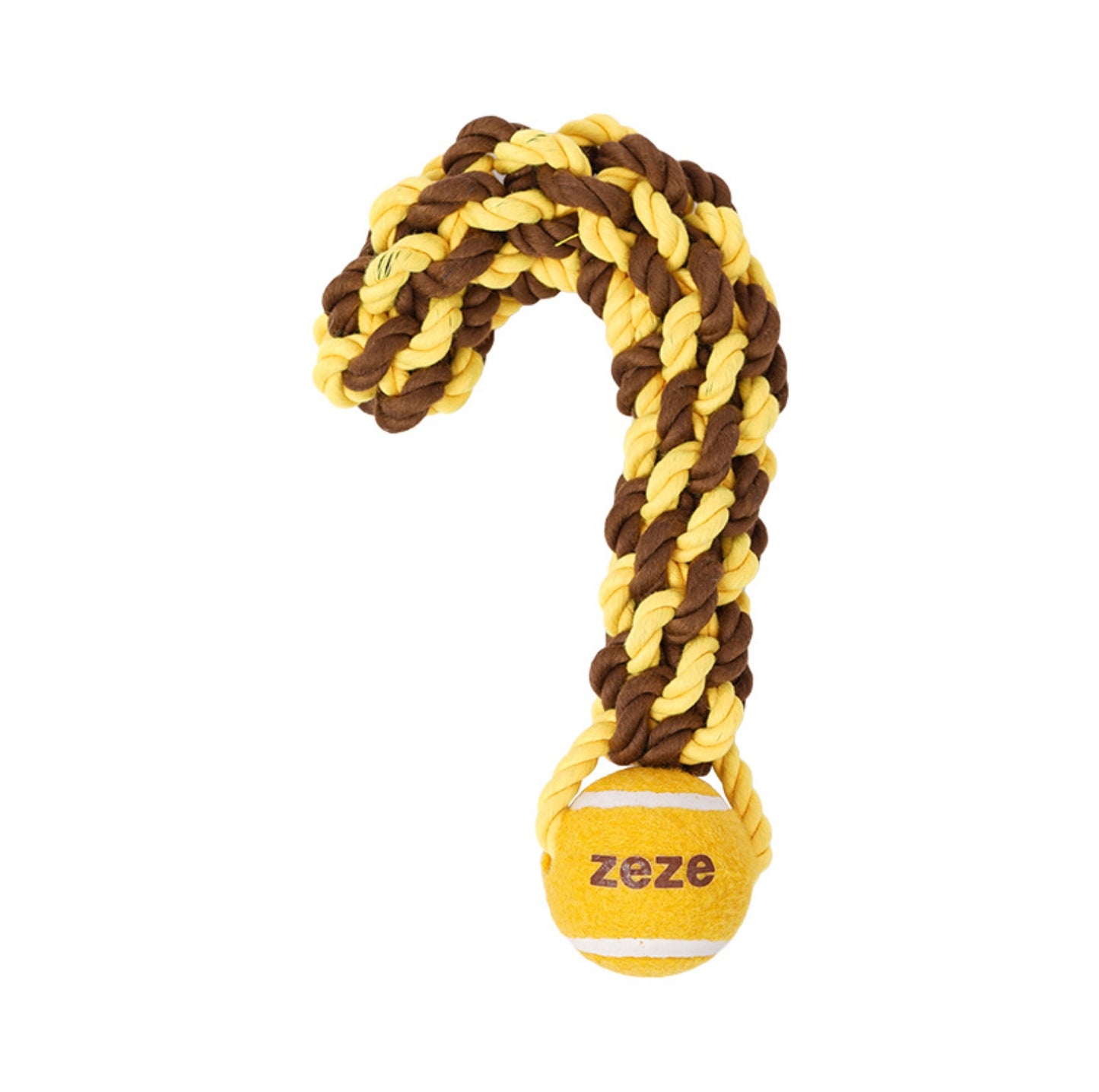 ZeZe Durable Rope Chew Toy for Dogs With Flet Ball