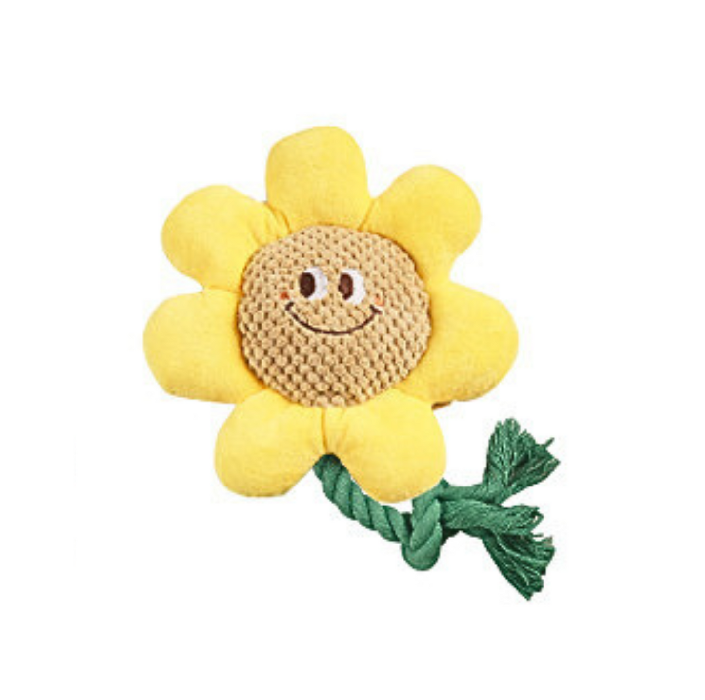 Smiley Flower Plush Dog Toys