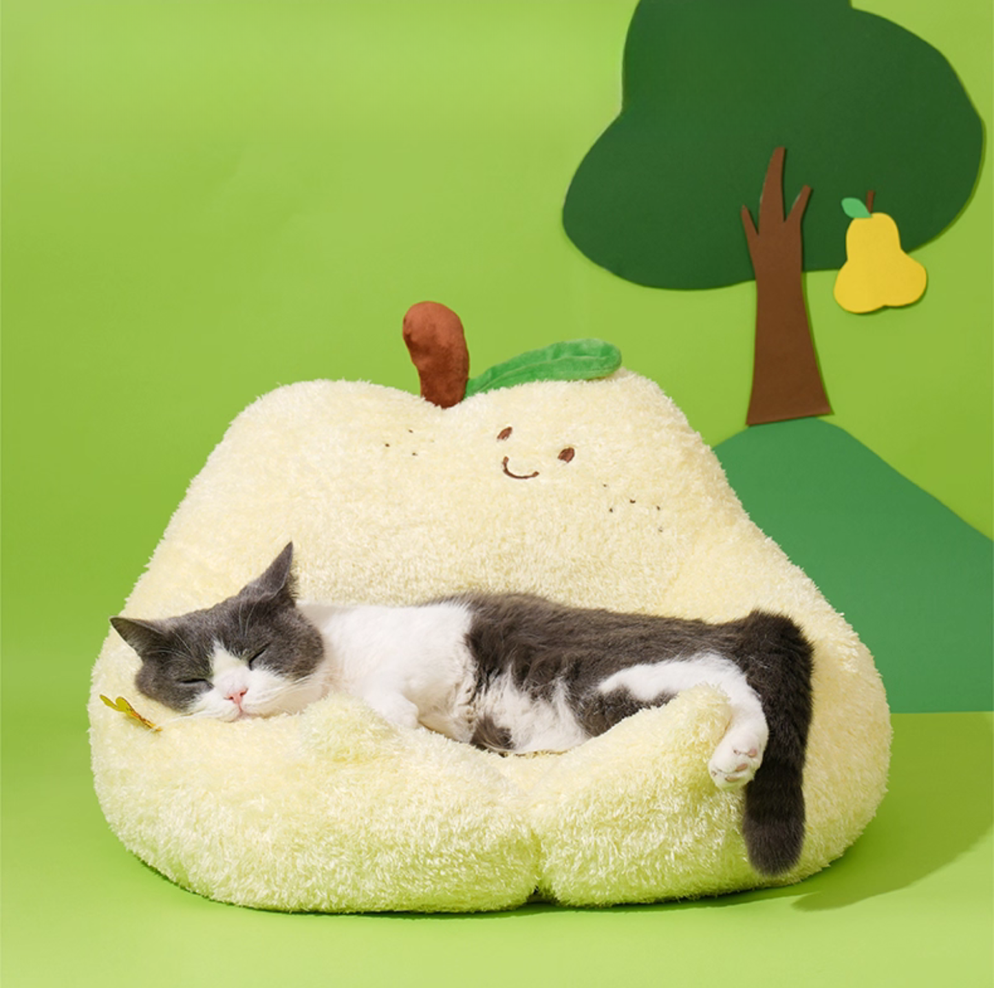 ZeZe Pear Plush Pet Bed