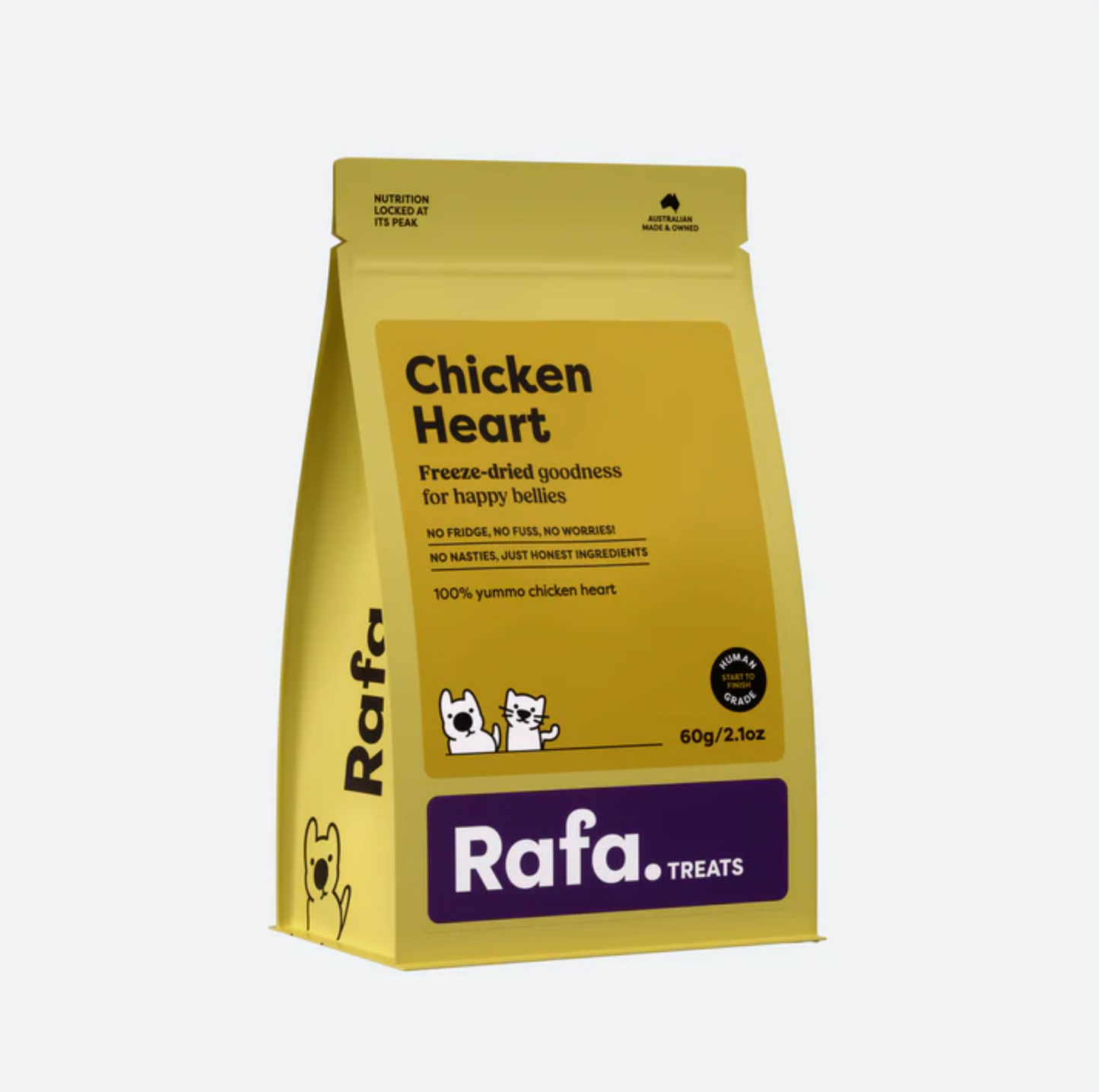 RAFA Raw Freeze-Dried Treats | Human-Grade Chicken Heart