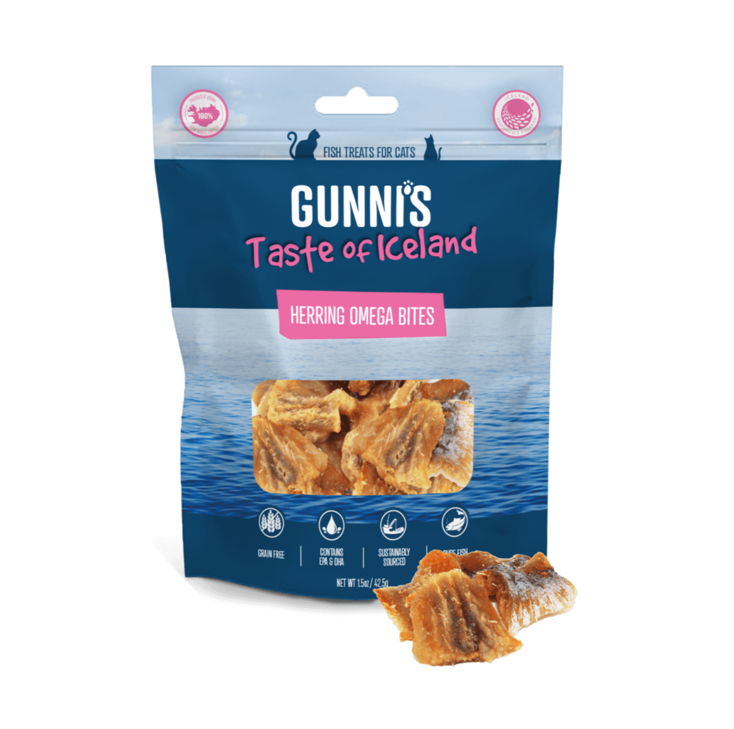 GUNNI'S Herring Omega Bites Cat Treats-42.5g
