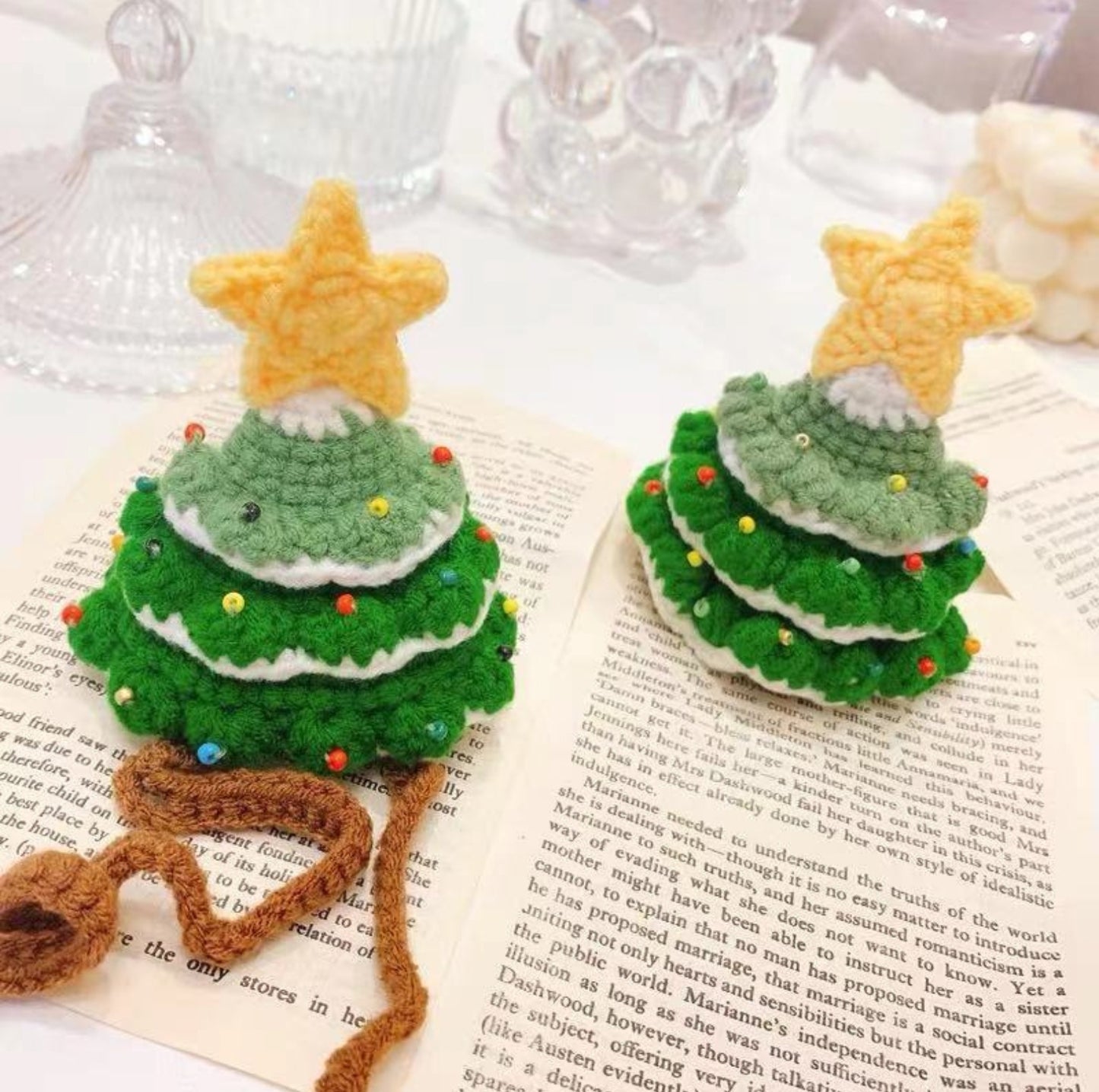 Knitted Pine Tree Christmas Pet Hat: Handcrafted Festive Accessory for Cats & Small-Medium Dogs