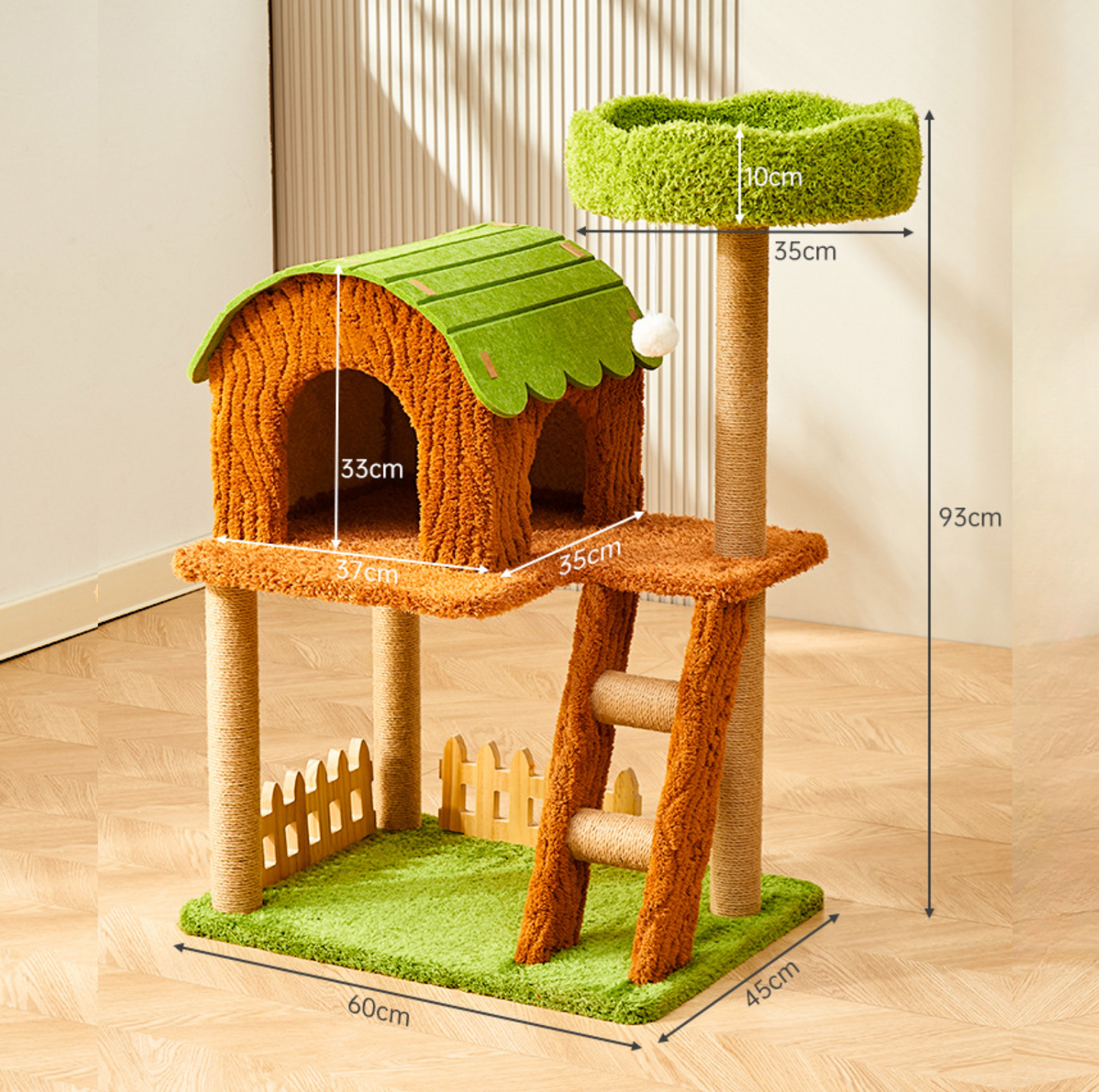 Pre-order: Jungle Paradise Cat Tree — Treehouse-Inspired Cat Tree with Cave