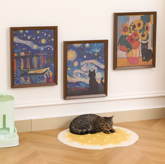 Framed Wall-Mounted Cat Scratcher
