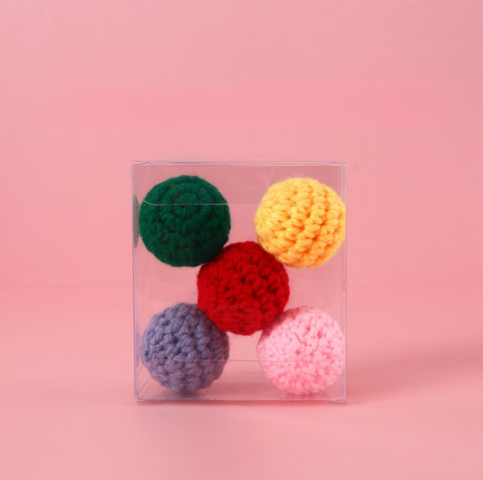 Colour Plush Ball Set Cat Toy Dog Toy (5pcs)