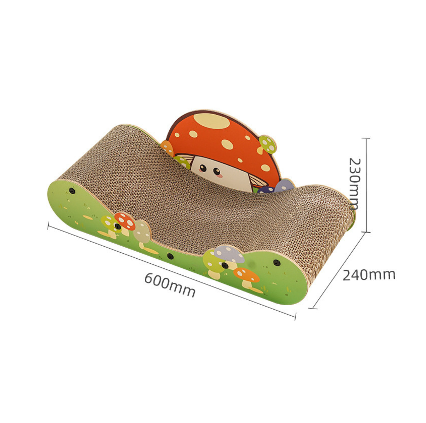 Mushroom Lounge Corrugated Cardboard Cat Scratcher Sofa