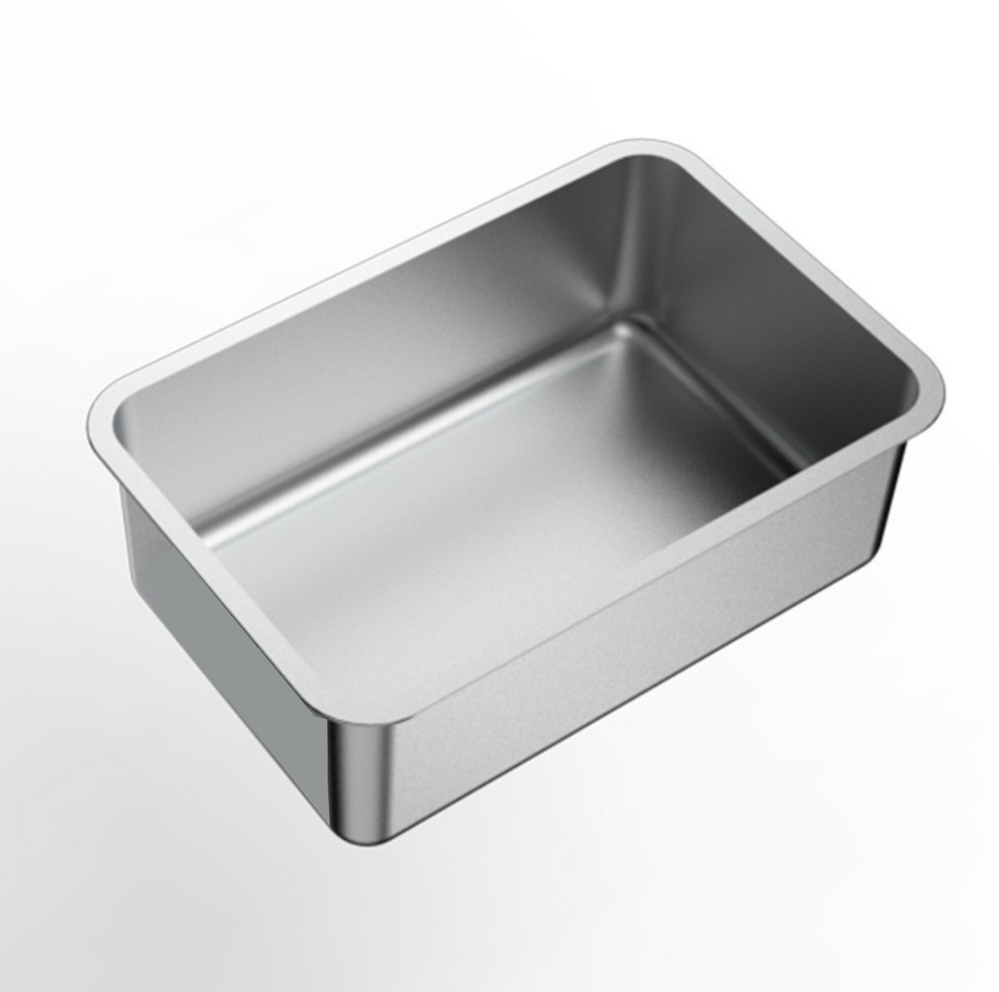 Stainless Steel Open Cat Litter Box – Large High-Edge Design