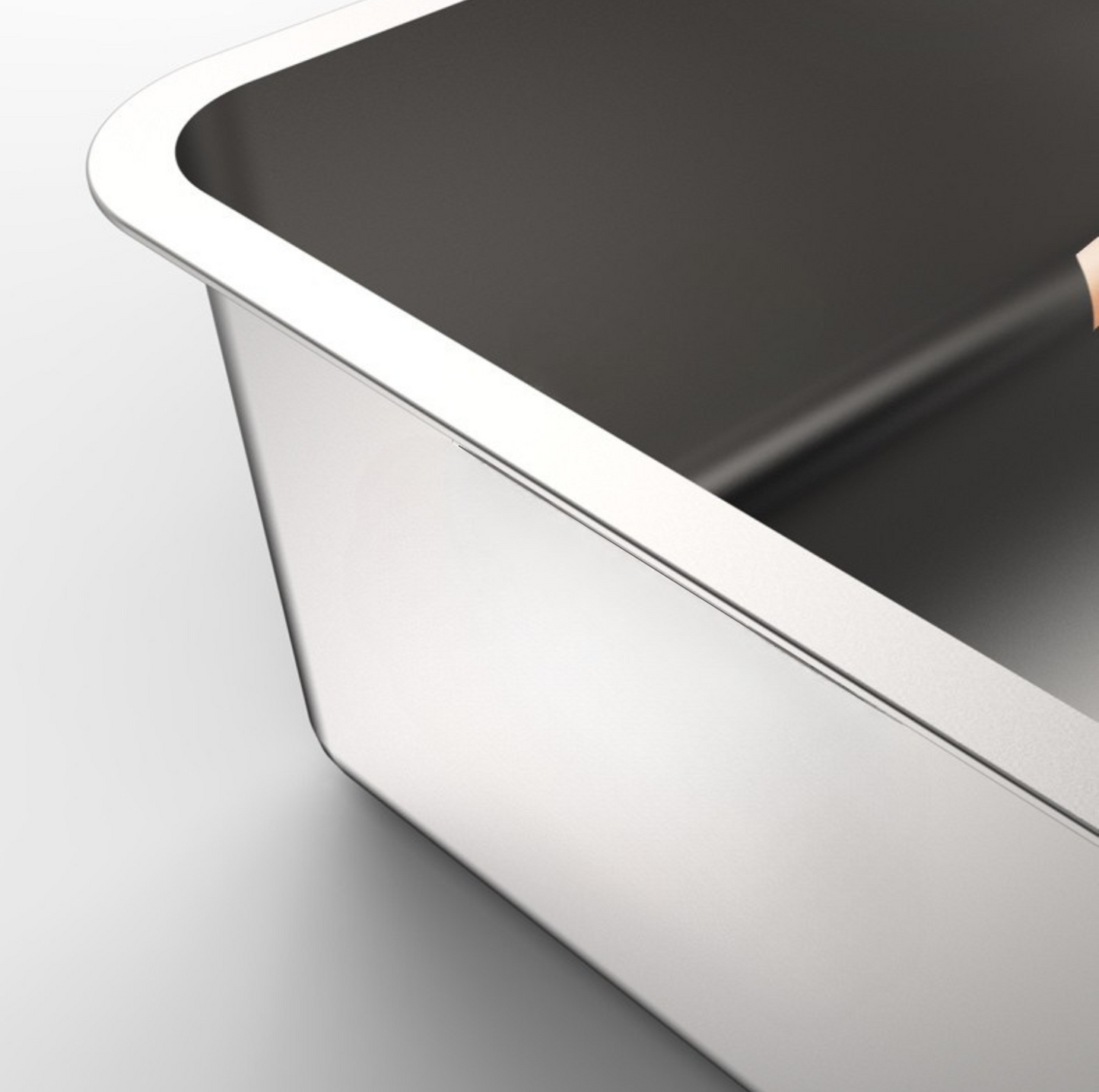 Stainless Steel Open Cat Litter Box – Large High-Edge Design