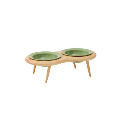 UFO Styled Tilted Cat and Dog Bowl with Elevated Stand