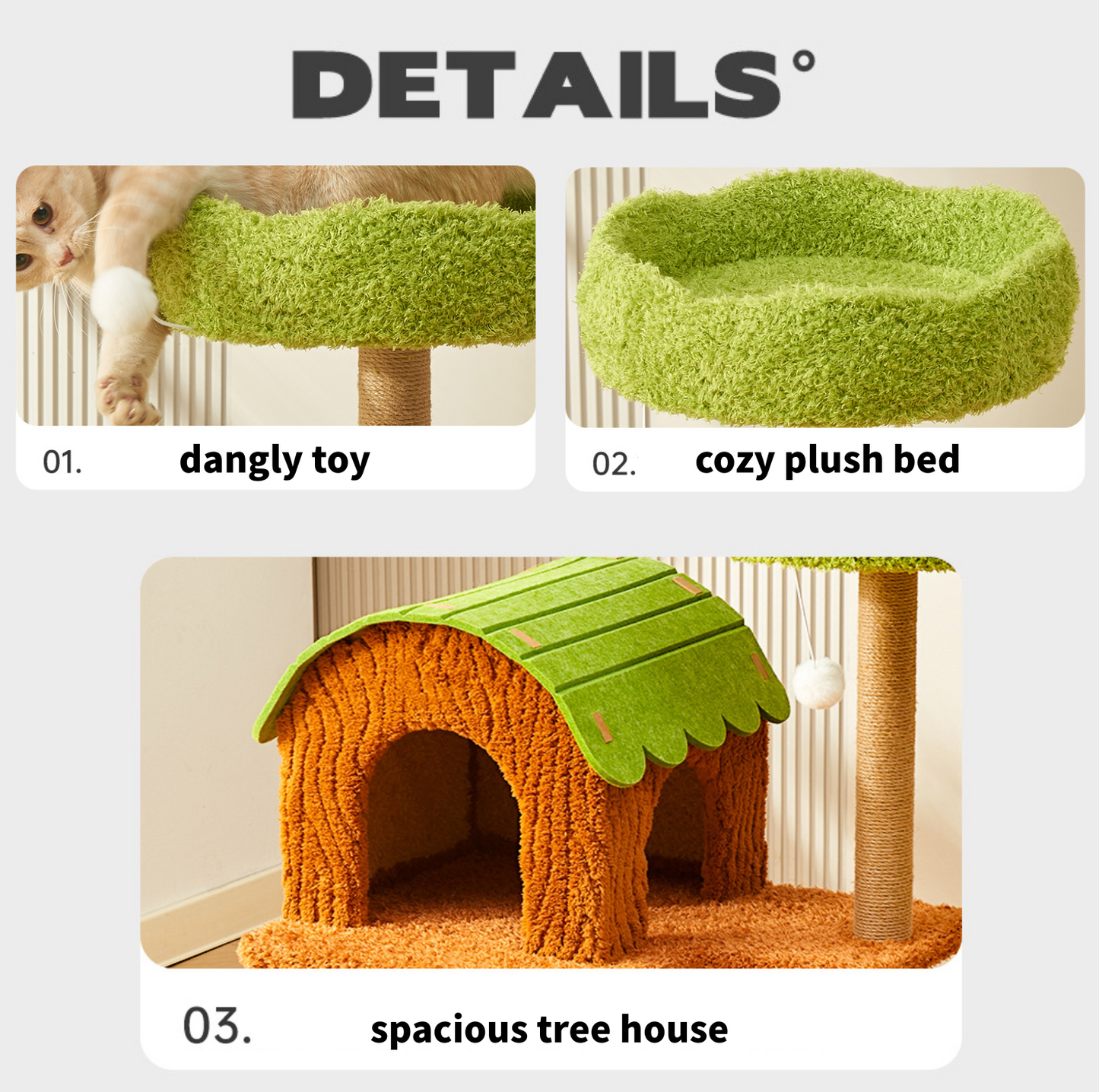 Pre-order: Jungle Paradise Cat Tree — Treehouse-Inspired Cat Tree with Cave