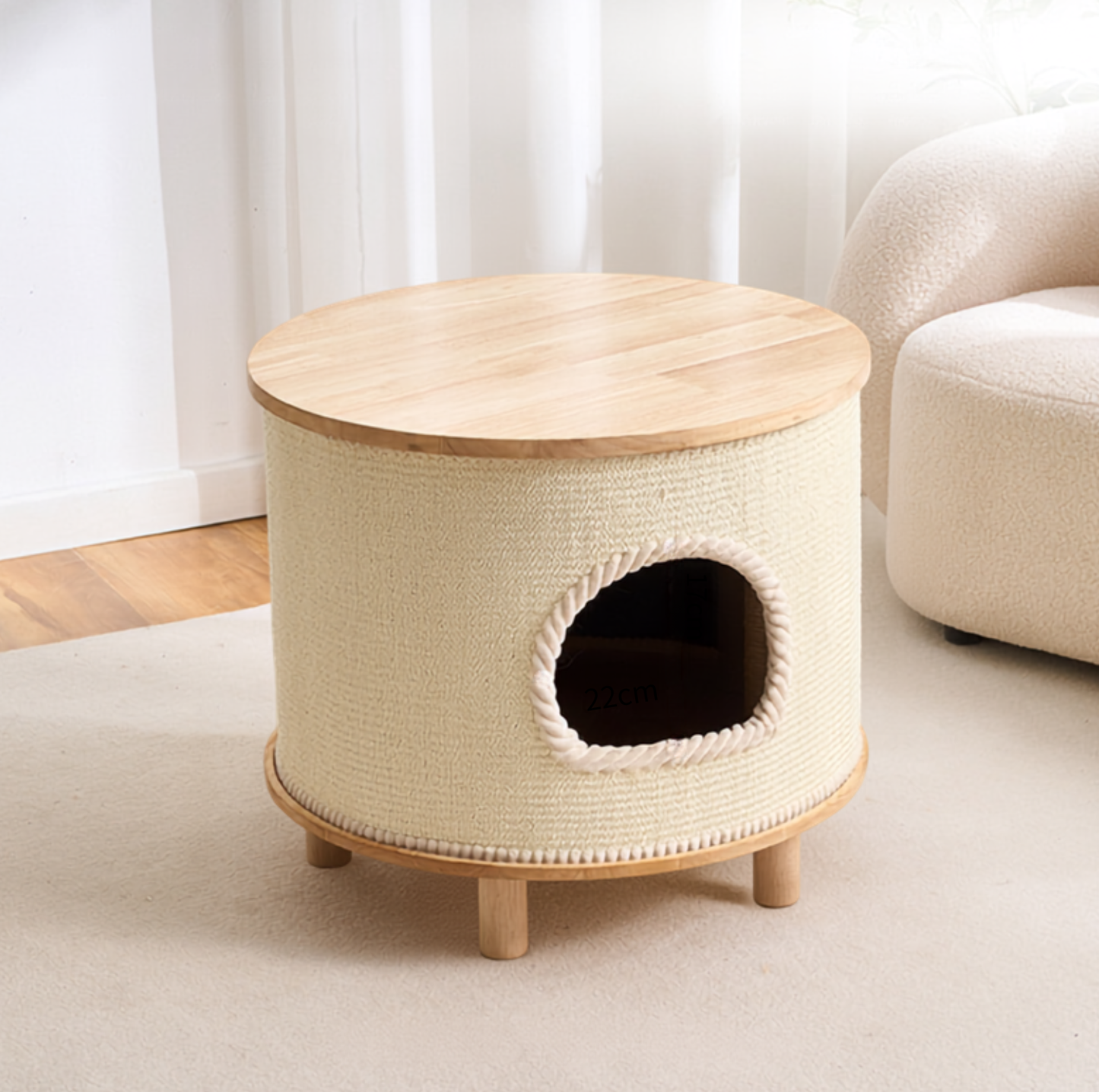 Multifunctional Woven Sisal Cat House – Side Table or Stool