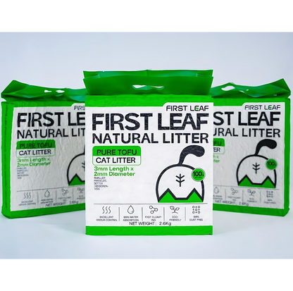 FIRSTLEAF Tofu Cat Litter - Natural, Clumping, and Odor-Control Formula