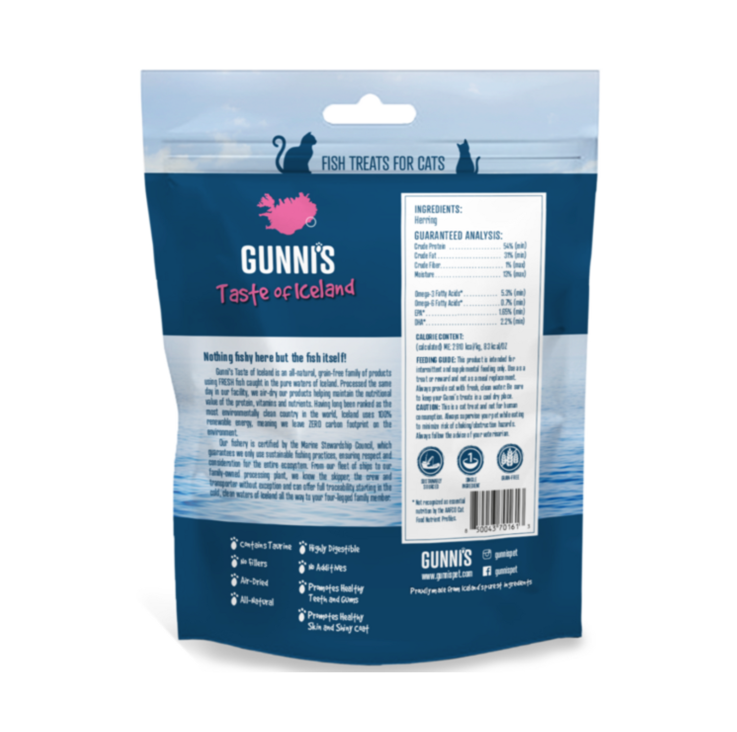 GUNNI'S Herring Omega Bites Cat Treats-42.5g