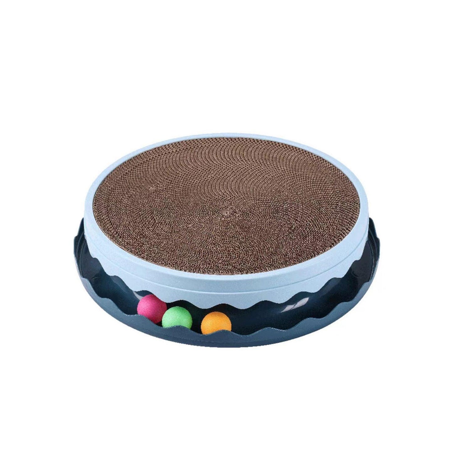 Double-Layer Rotating Cat Scratcher with Trackballs & Detachable Core