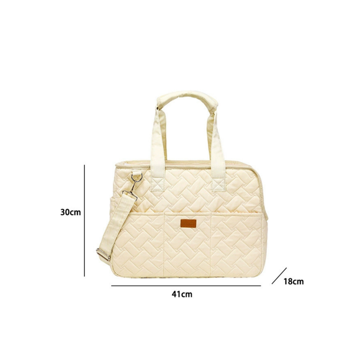 Quilted Side-Opening Pet Carrier Bag with Safety Tether