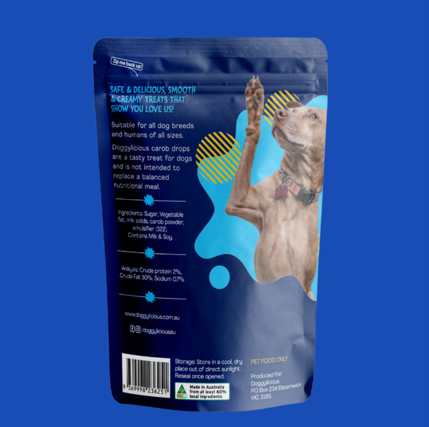 Doggylicious Carob Training Treats 1KG