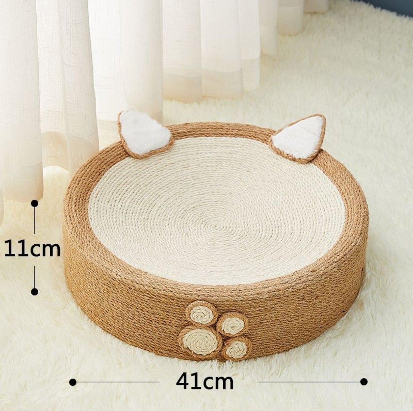 Multifunctional Sisal Cat Scratcher With Cute Animal Design - {{product.type}} - PawPawUp