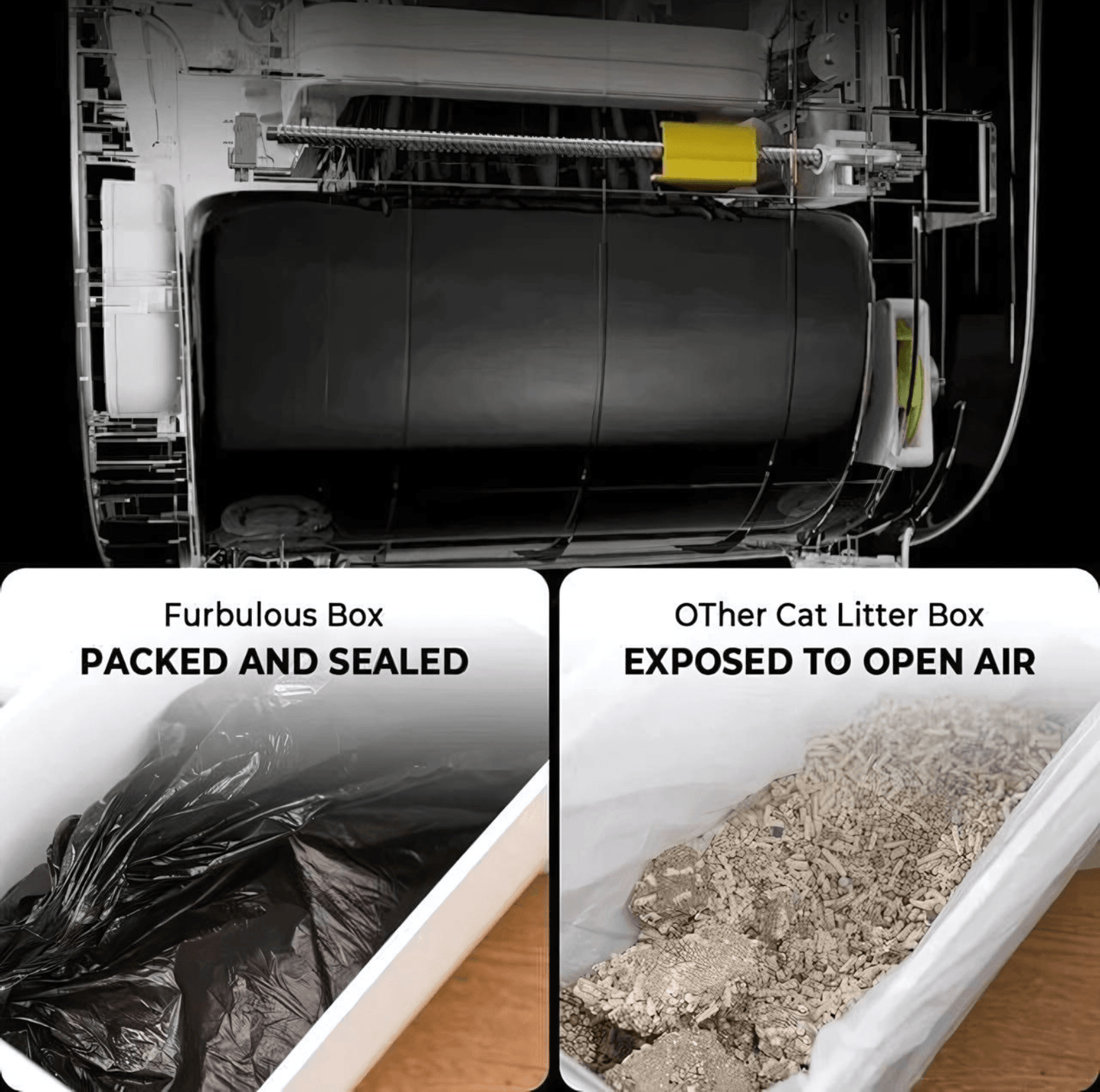 Furbulous Smart Cat Litter Box (Updated version) - Automatic Self-Cleaning with App Control and Remote Monitoring