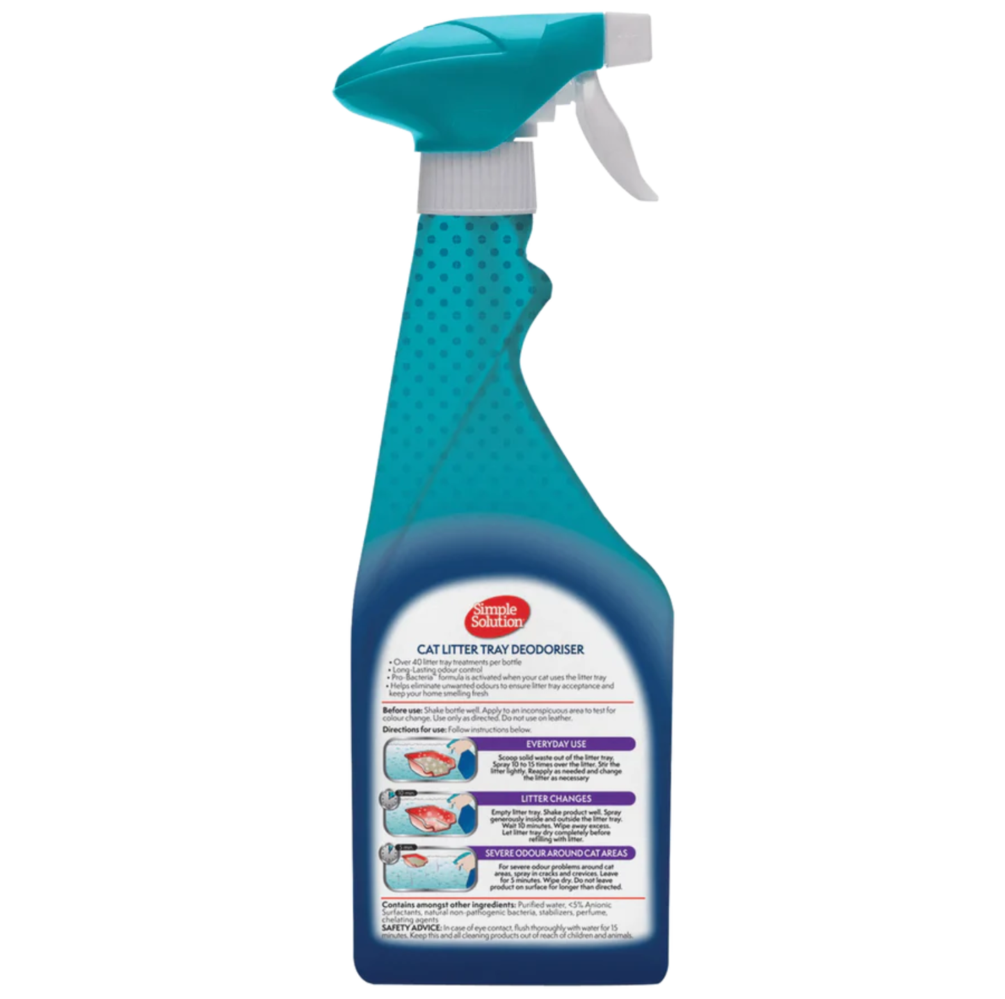 SIMPLE SOLUTION Pro-Bacteria Cat Litter Deodoriser Spray 500ml