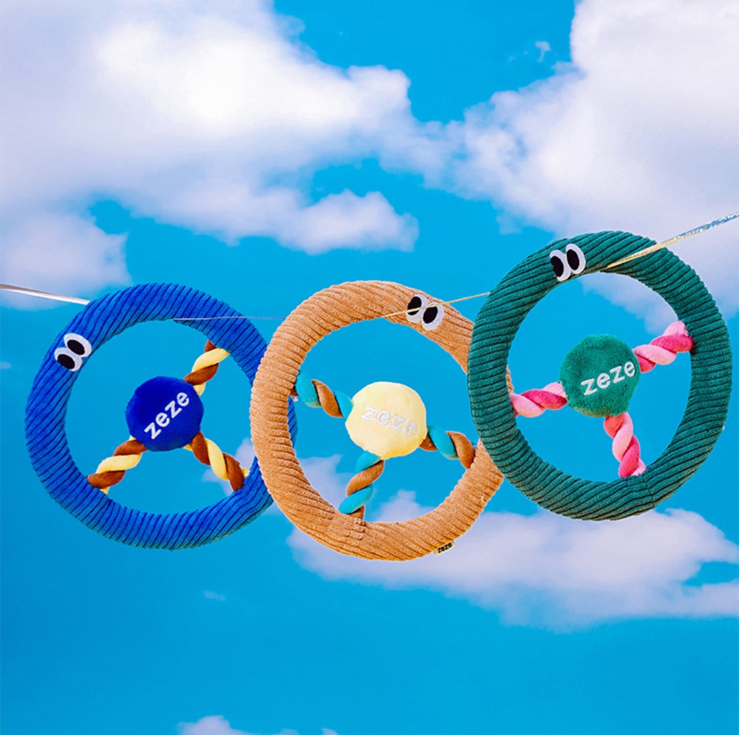 ZEZE Steering-Wheel Shaped Dog Toy