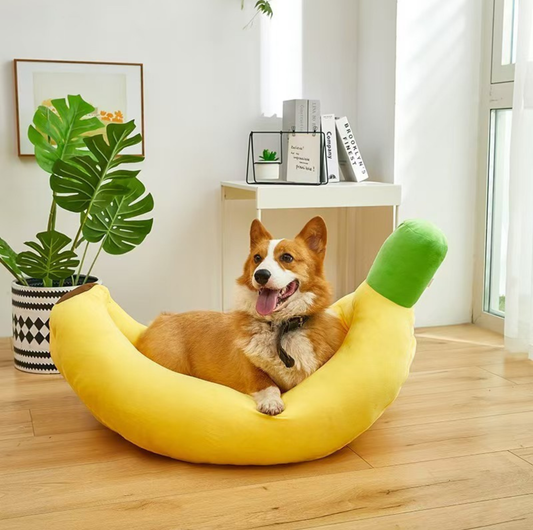 Banana Boat Plush Pet Bed