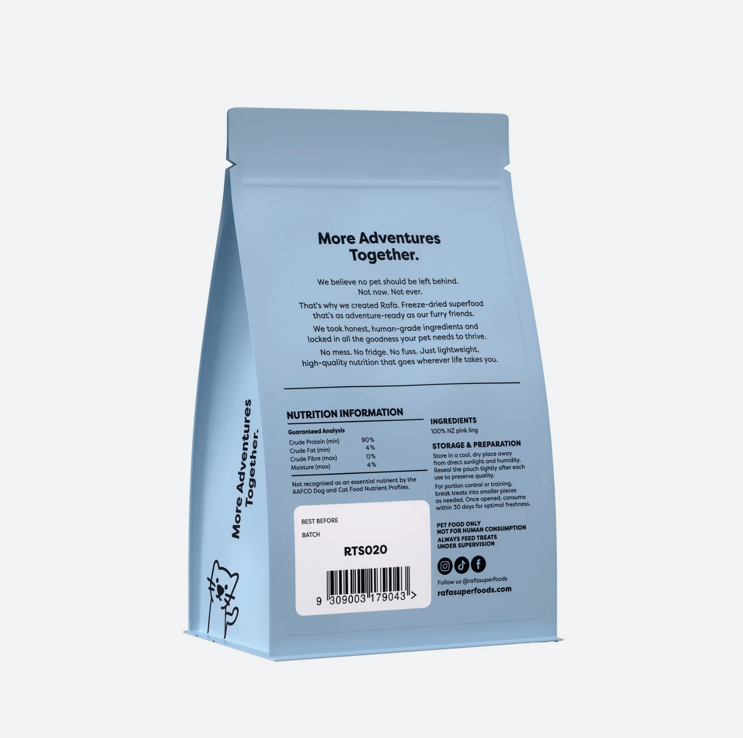 Raw Freeze-Dried Treats | Human-Grade Pink Ling