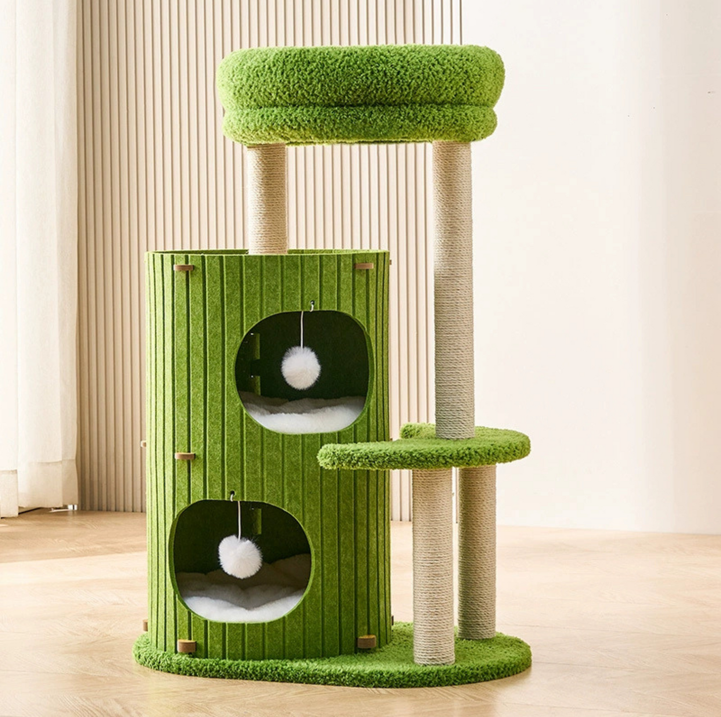 5-Level Felt Cat Tower with Sisal Posts – Cosy & Multi-Cat Friendly