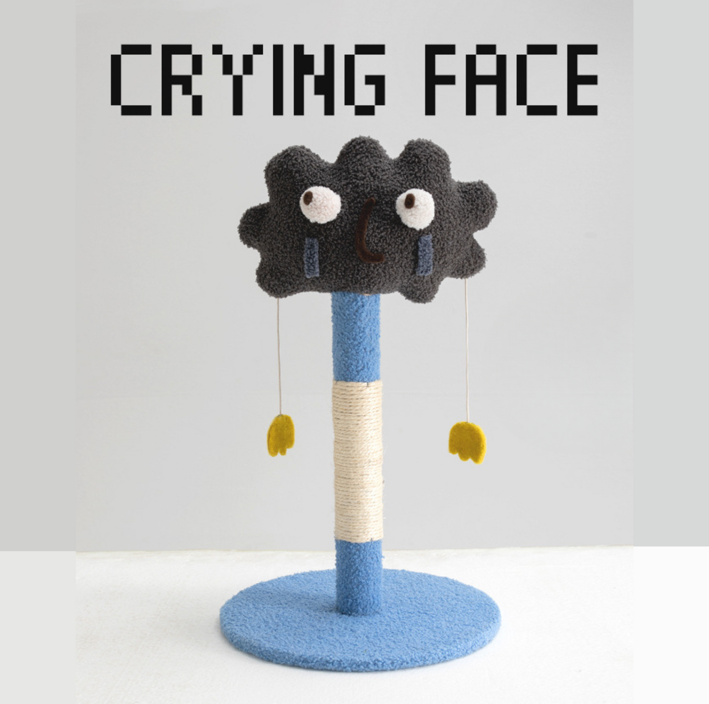 Mini Sisal Scratching Post with Dangly Cloud Toy