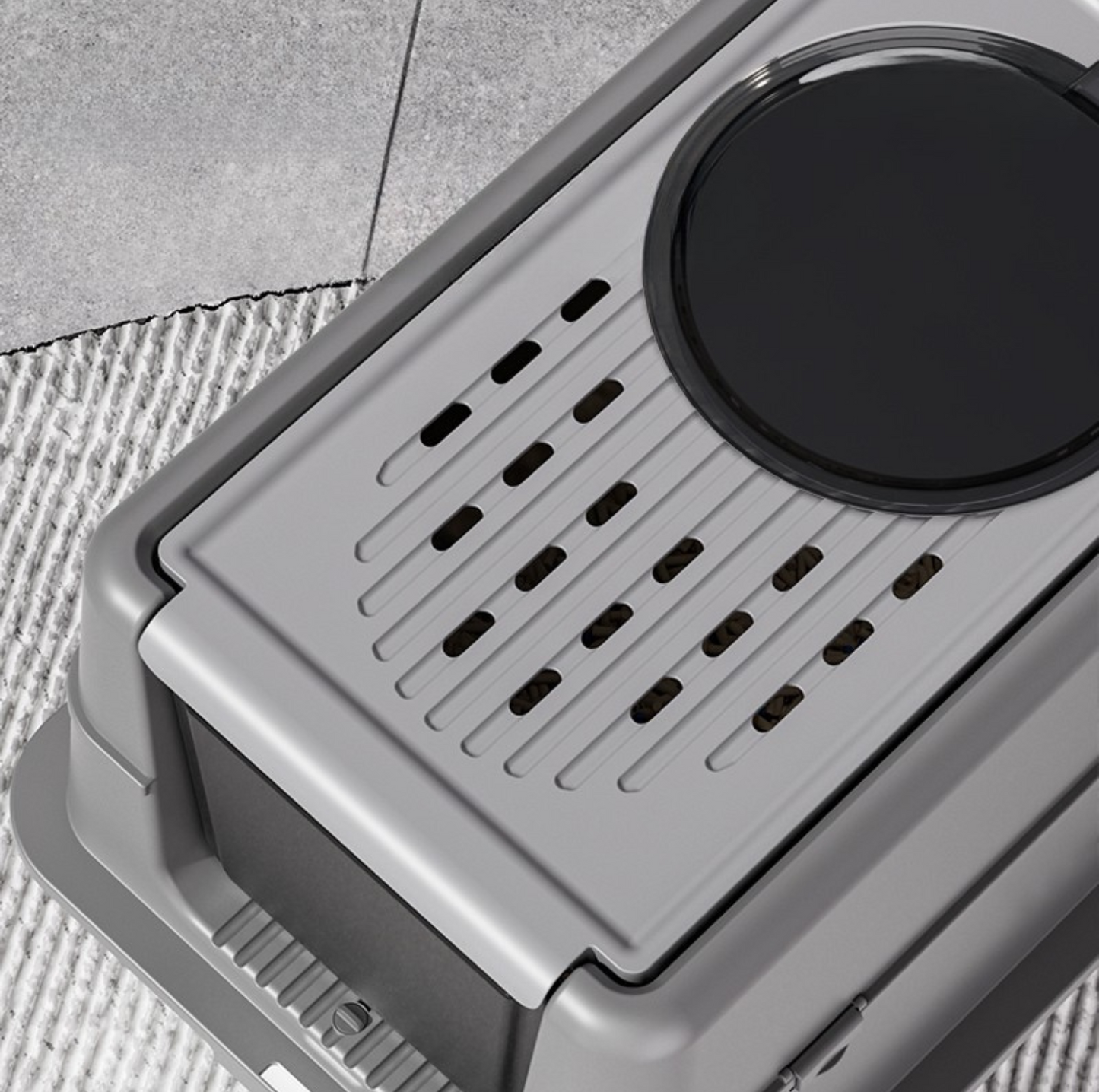 Enclosed Stainless Steel Cat Litter Box
