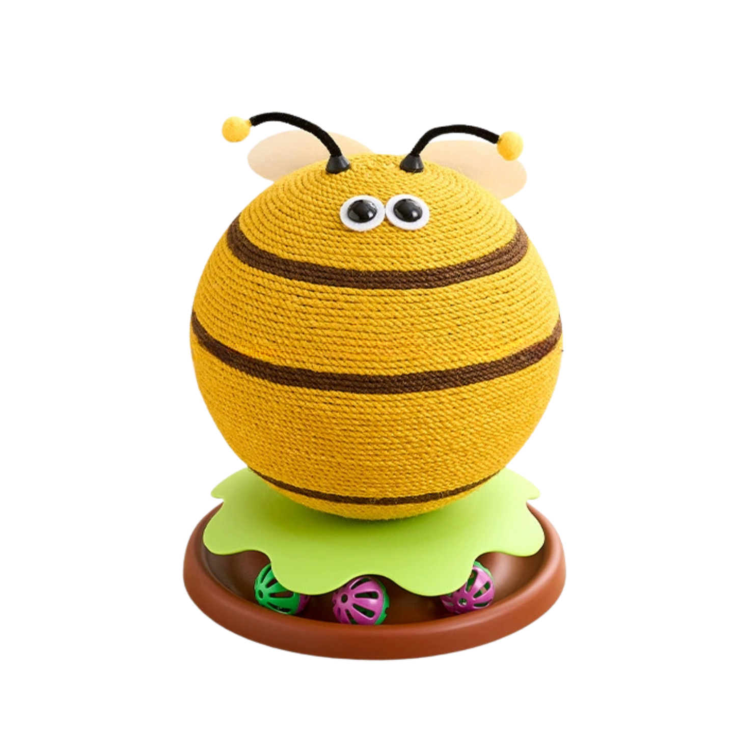 Sisal Ball Cat Scratcher with Track Toy