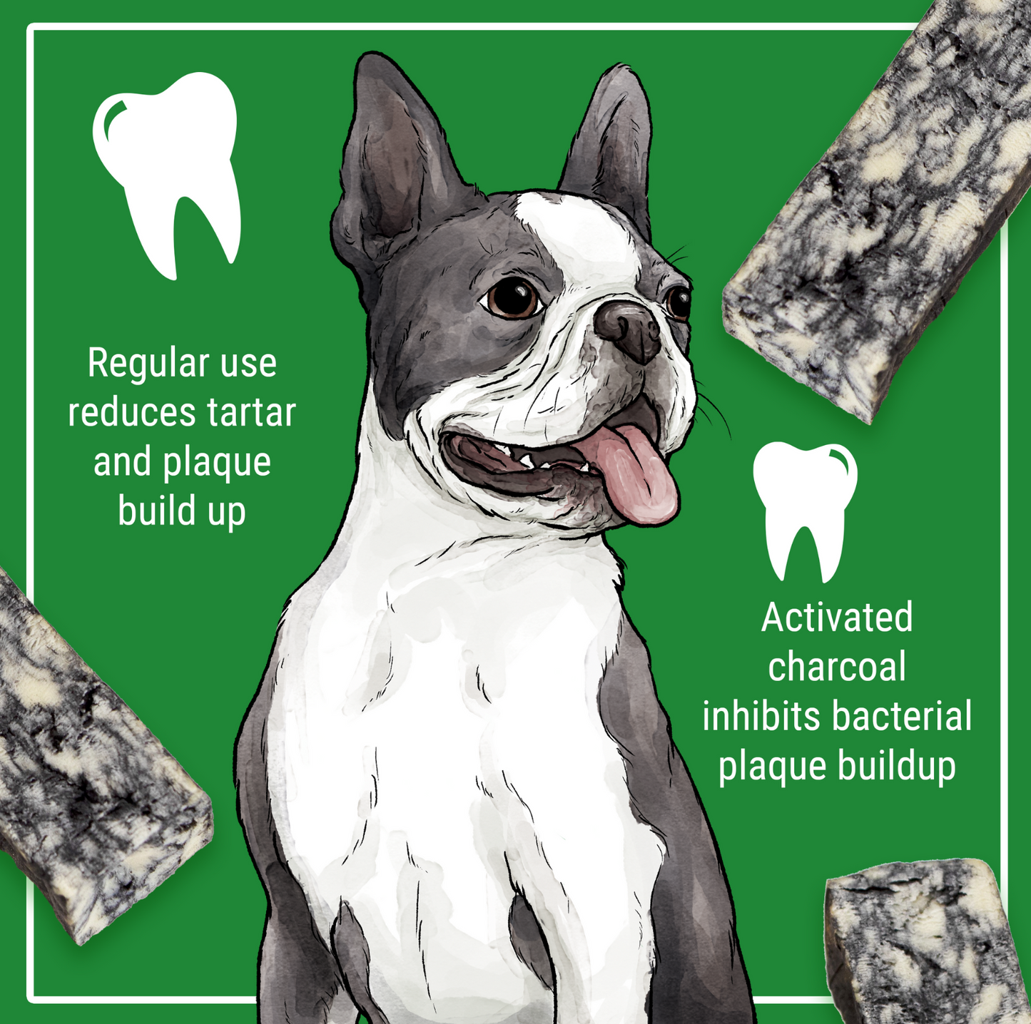 Himalayan Dog Chew Cheese Char with Activated Charcoal Medium 1pk - With Hard Cheese
