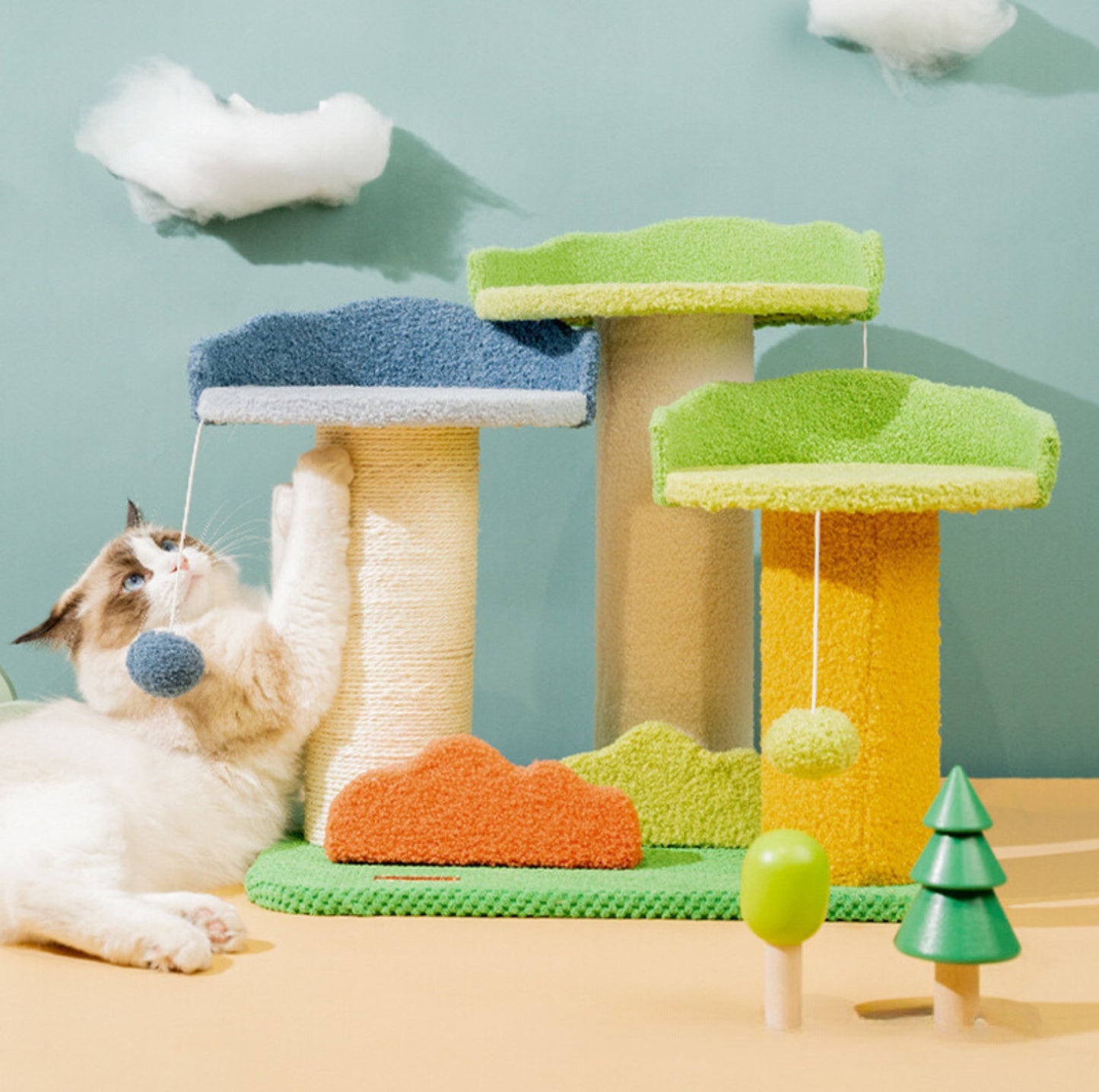 Baobab Inspired Multi-Level Small Cat Climbing Frame