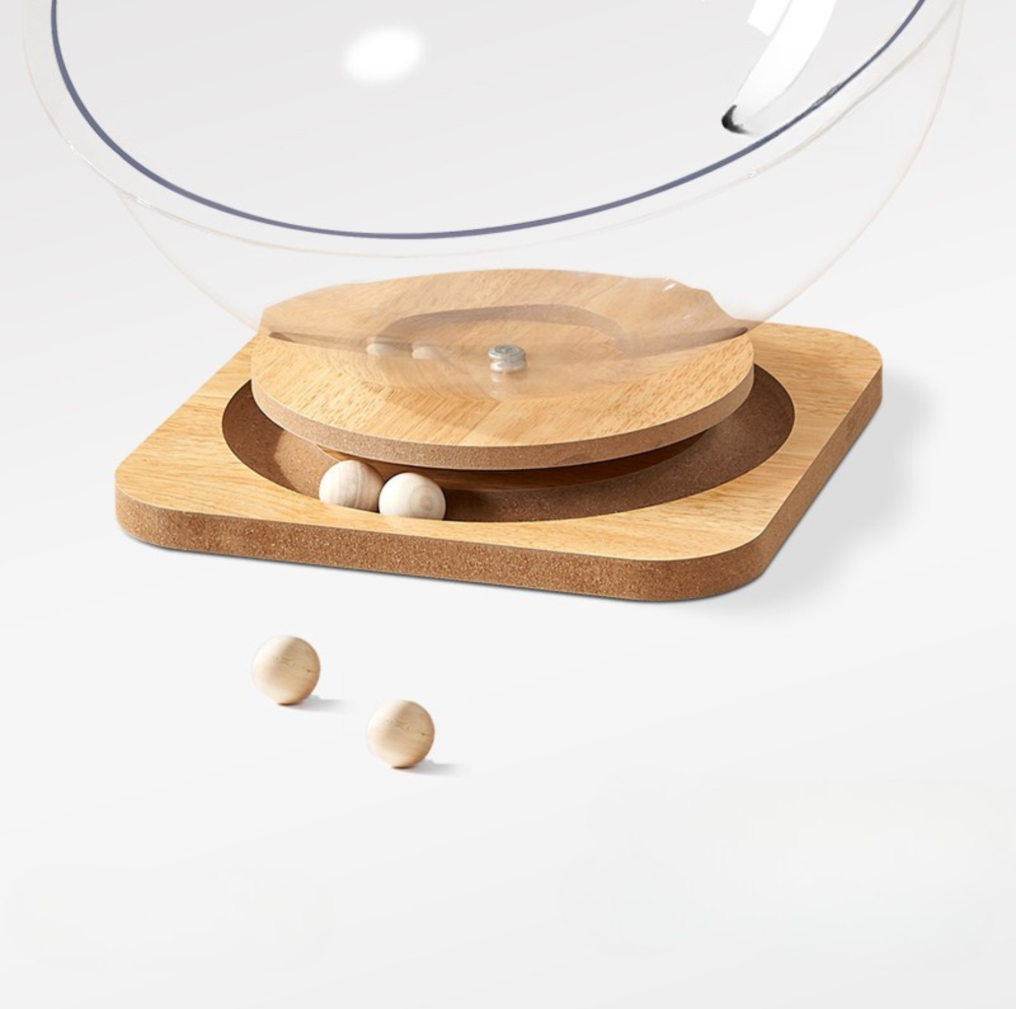 Clear Acrylic All-Season Cat Nest – Modern Floating Pod Bed with Wooden Base