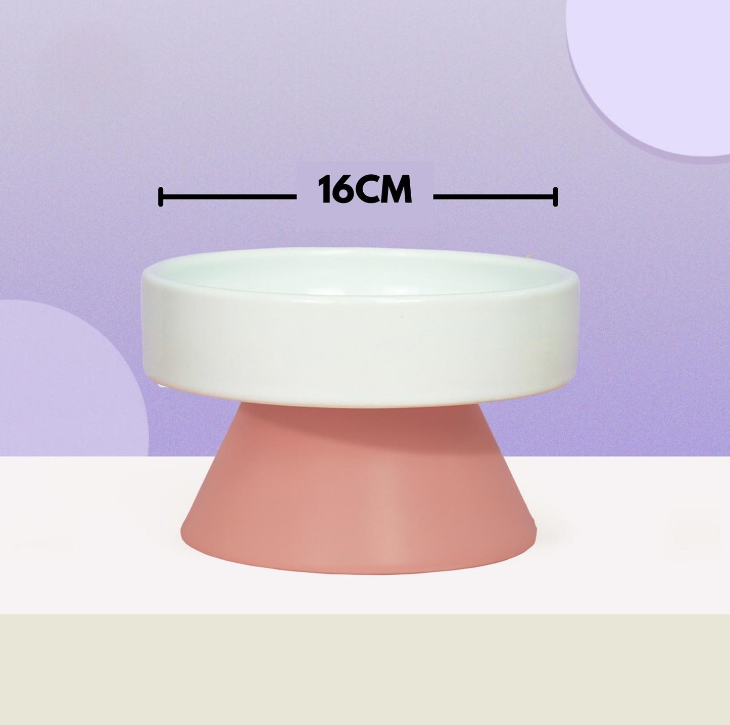 MSBC Premium Elevated Ceramic Cat Bowl Small Dog Bowl