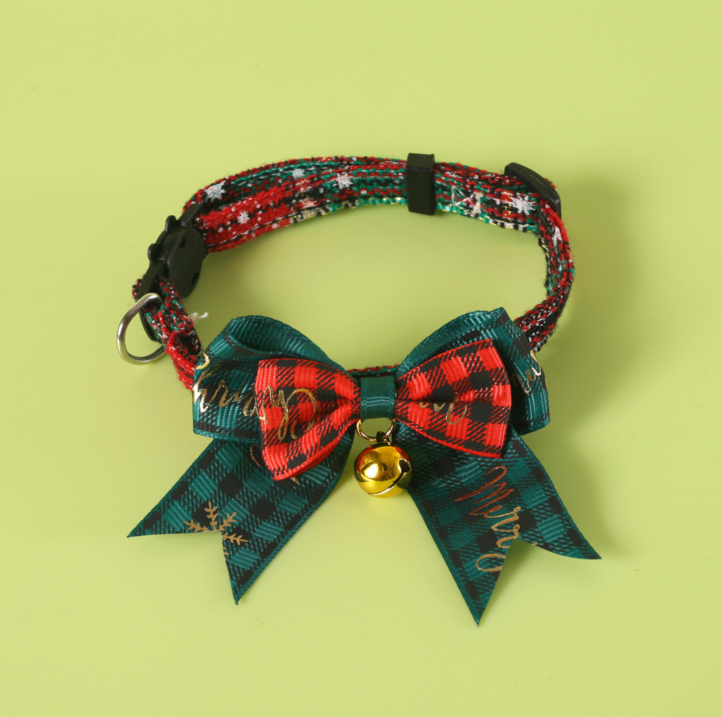 Christmas Bow Tie Pet Collar – Adjustable Festive Design