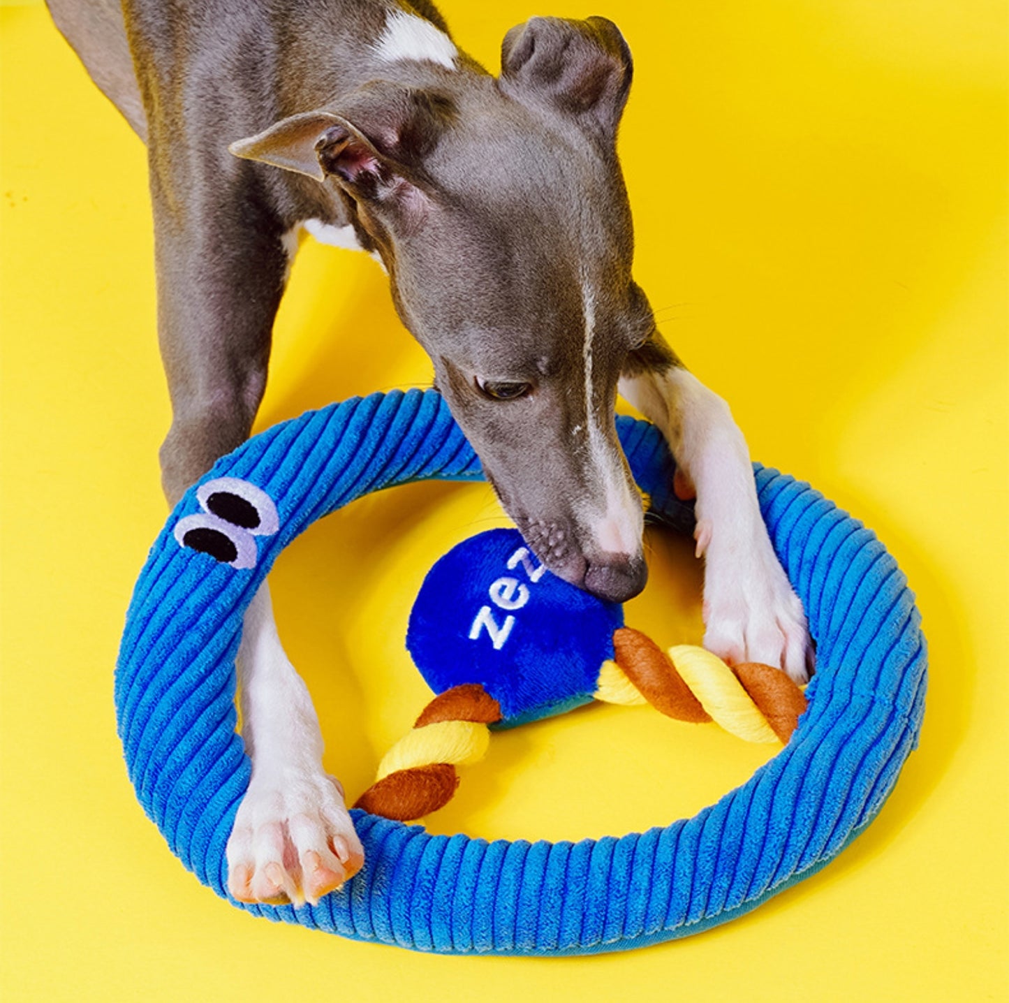 ZEZE Steering-Wheel Shaped Dog Toy