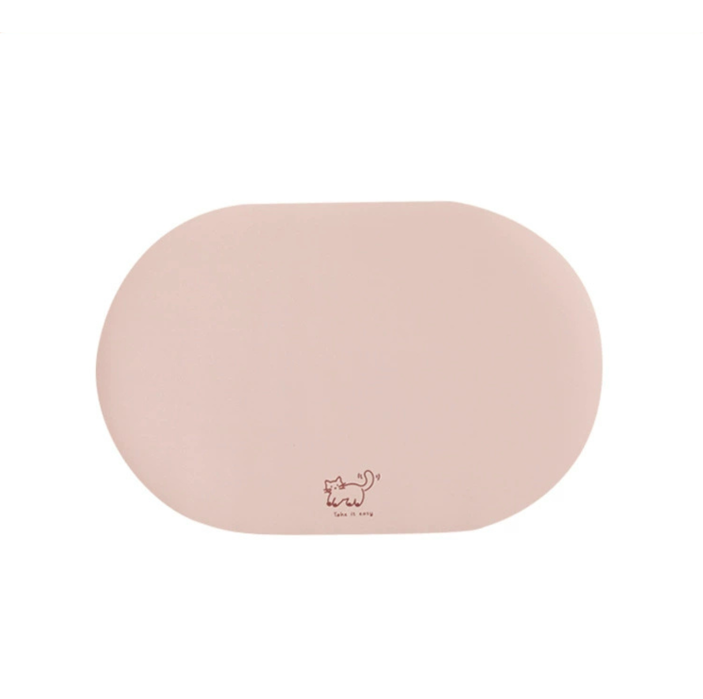 Waterproof Oval PU Leather Pet Food Mat
