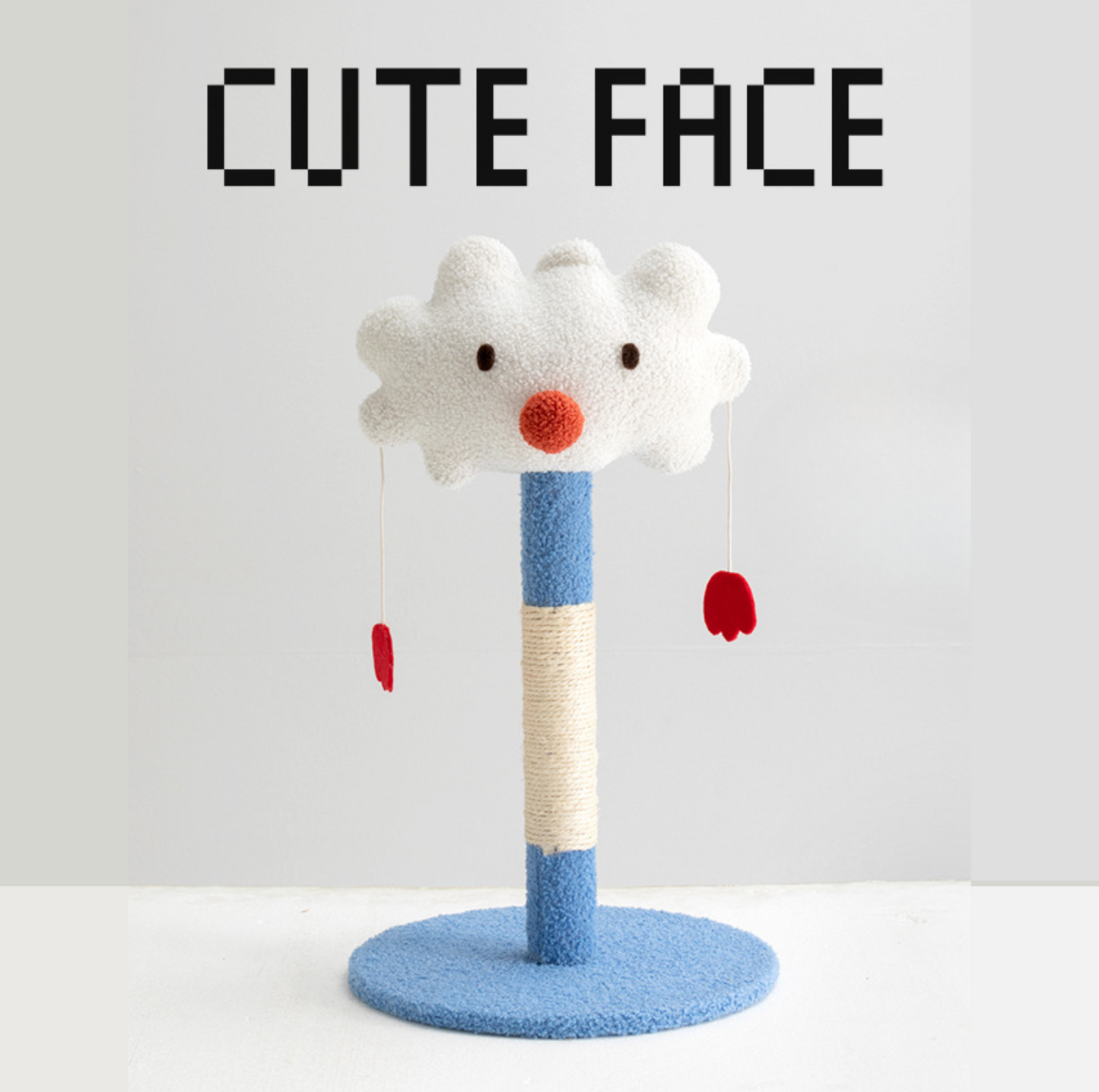 Mini Sisal Scratching Post with Dangly Cloud Toy