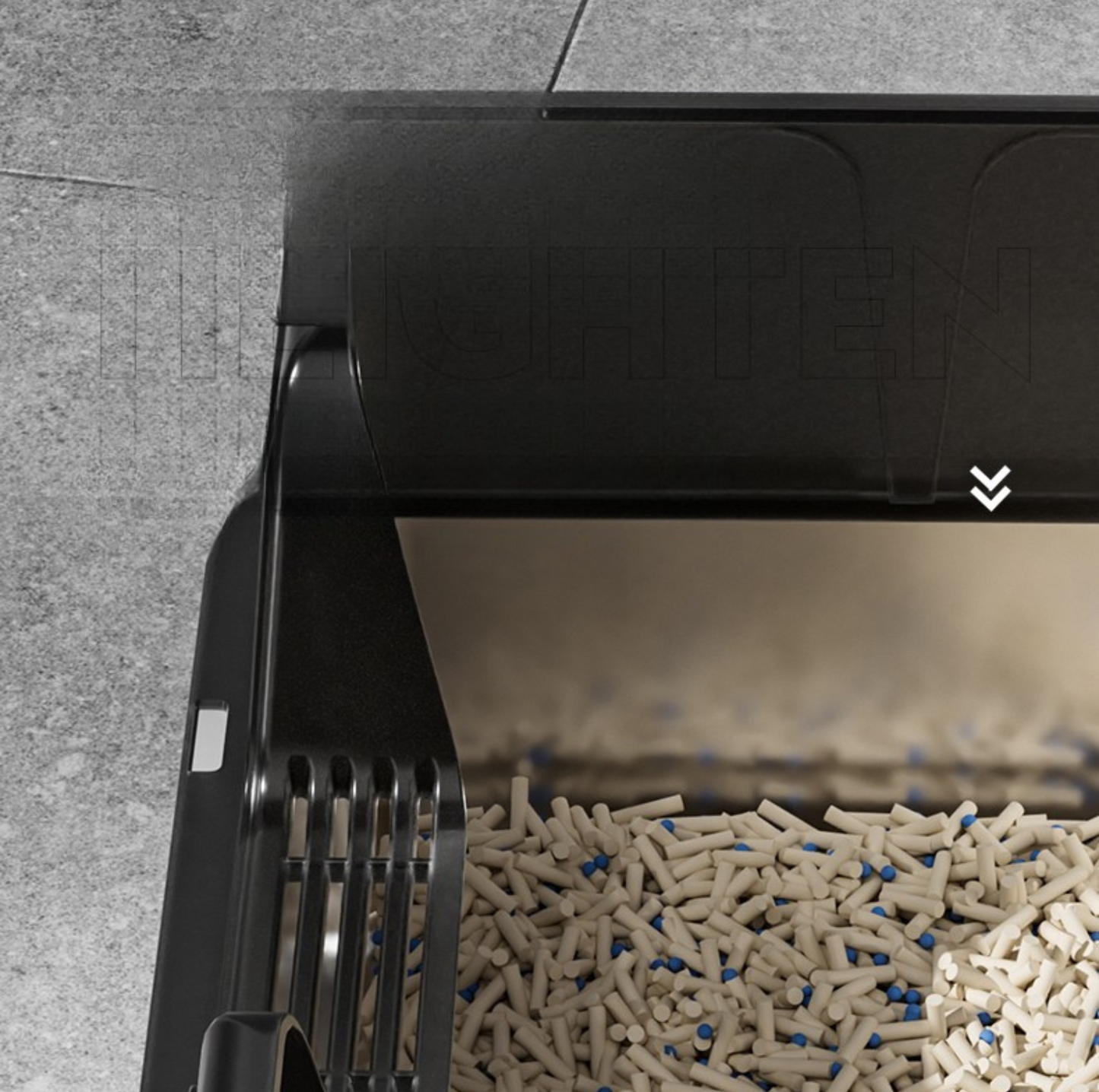 Stainless Steel High-Fenced Cat Litter Box - Semi-Enclosed