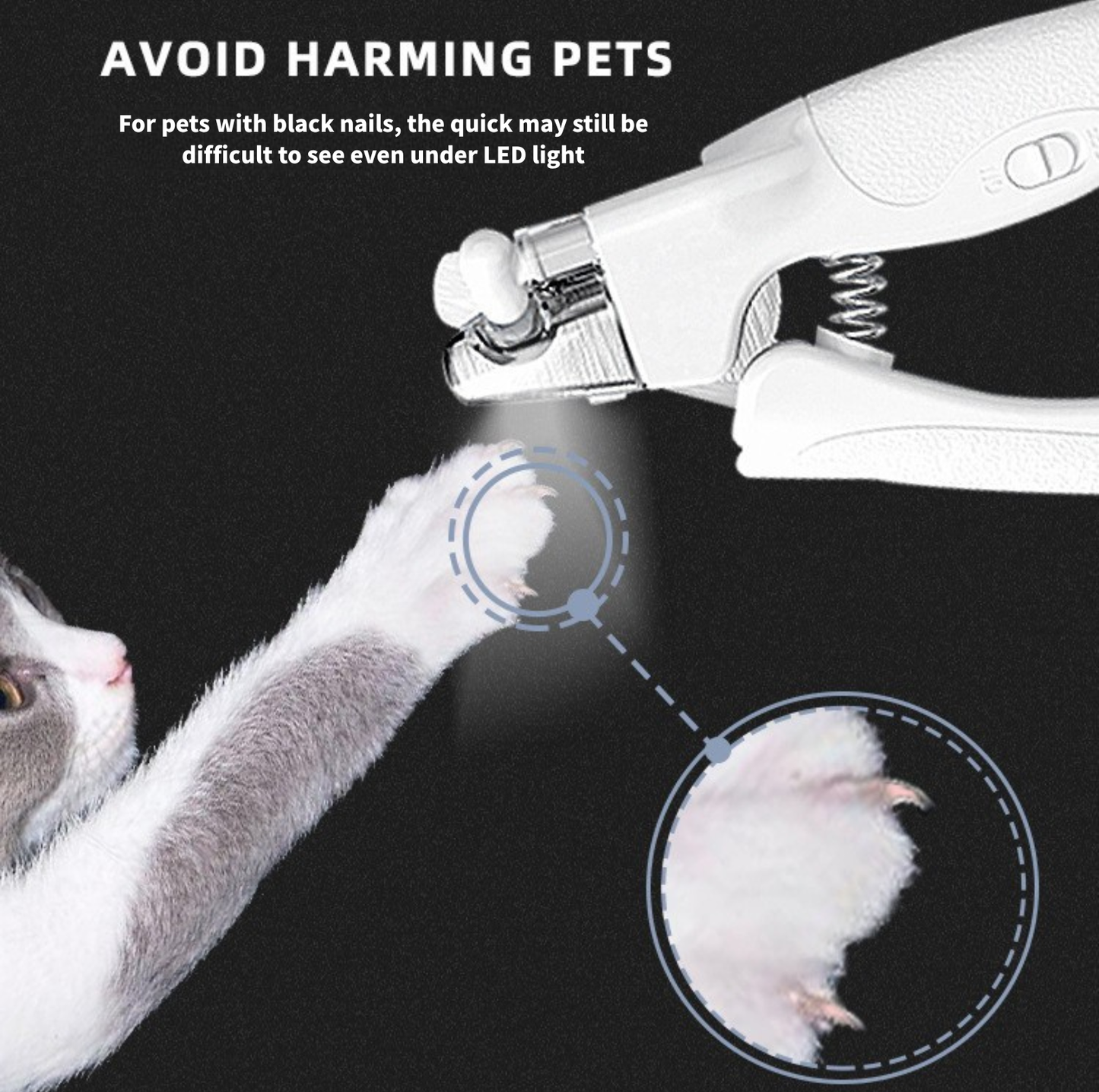 Rechargeable LED Pet Nail Clipper (USB Type-C )