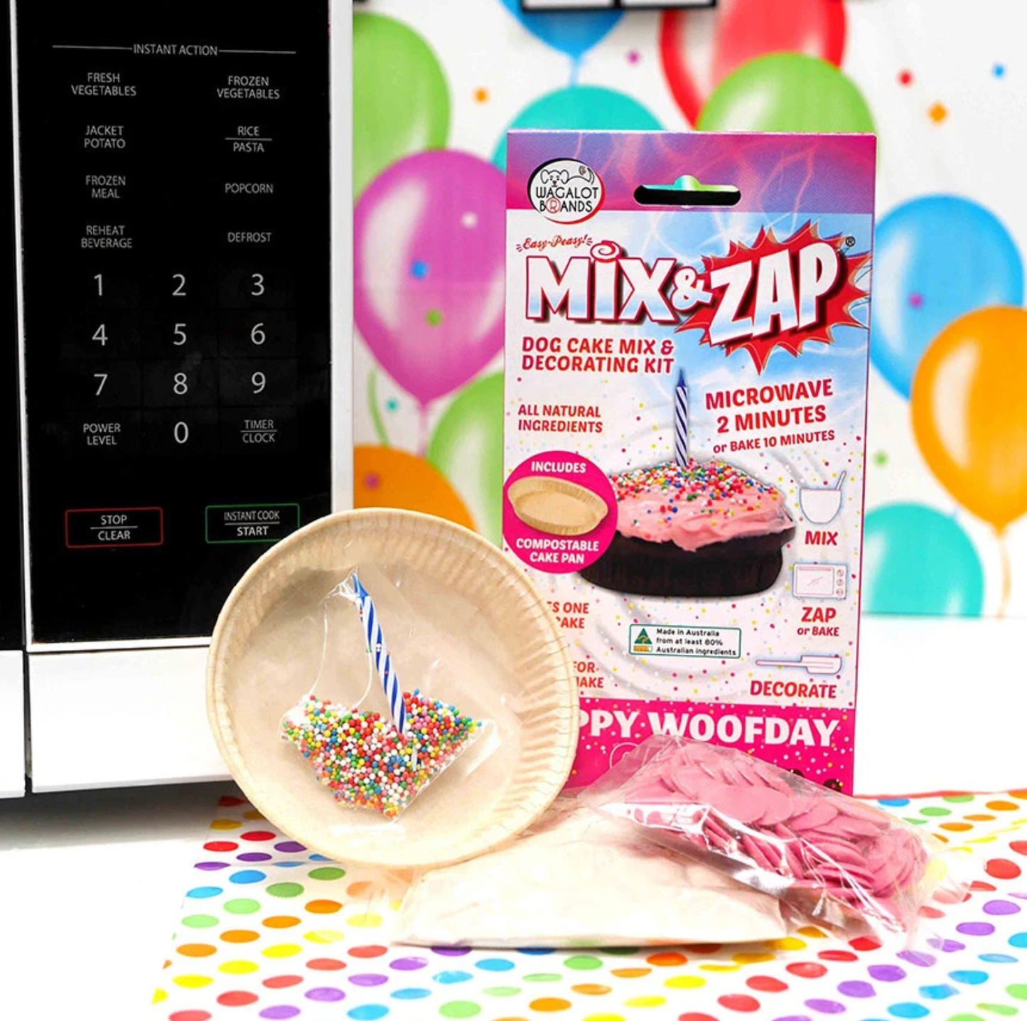 Wagalot Happy Woofday Dog Birthday Cake Mix (Pink)