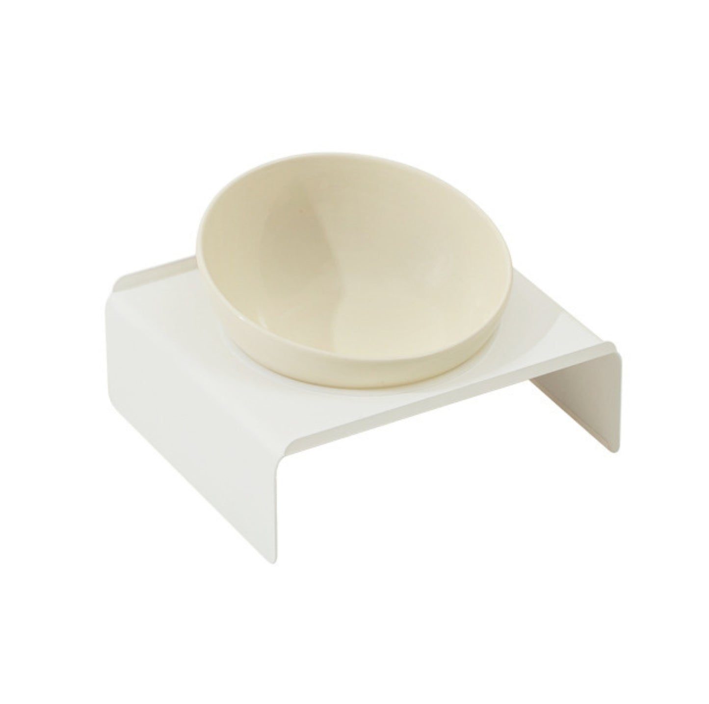 Adjustable Ceramic Pet Bowl with Arch Iron Stand