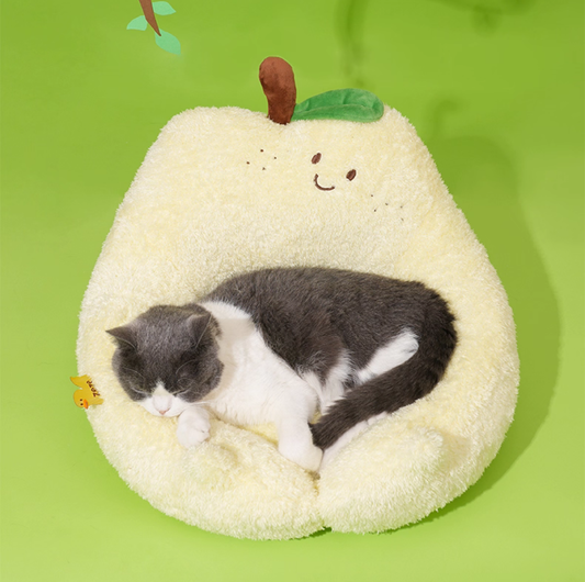 ZeZe Pear Plush Pet Bed