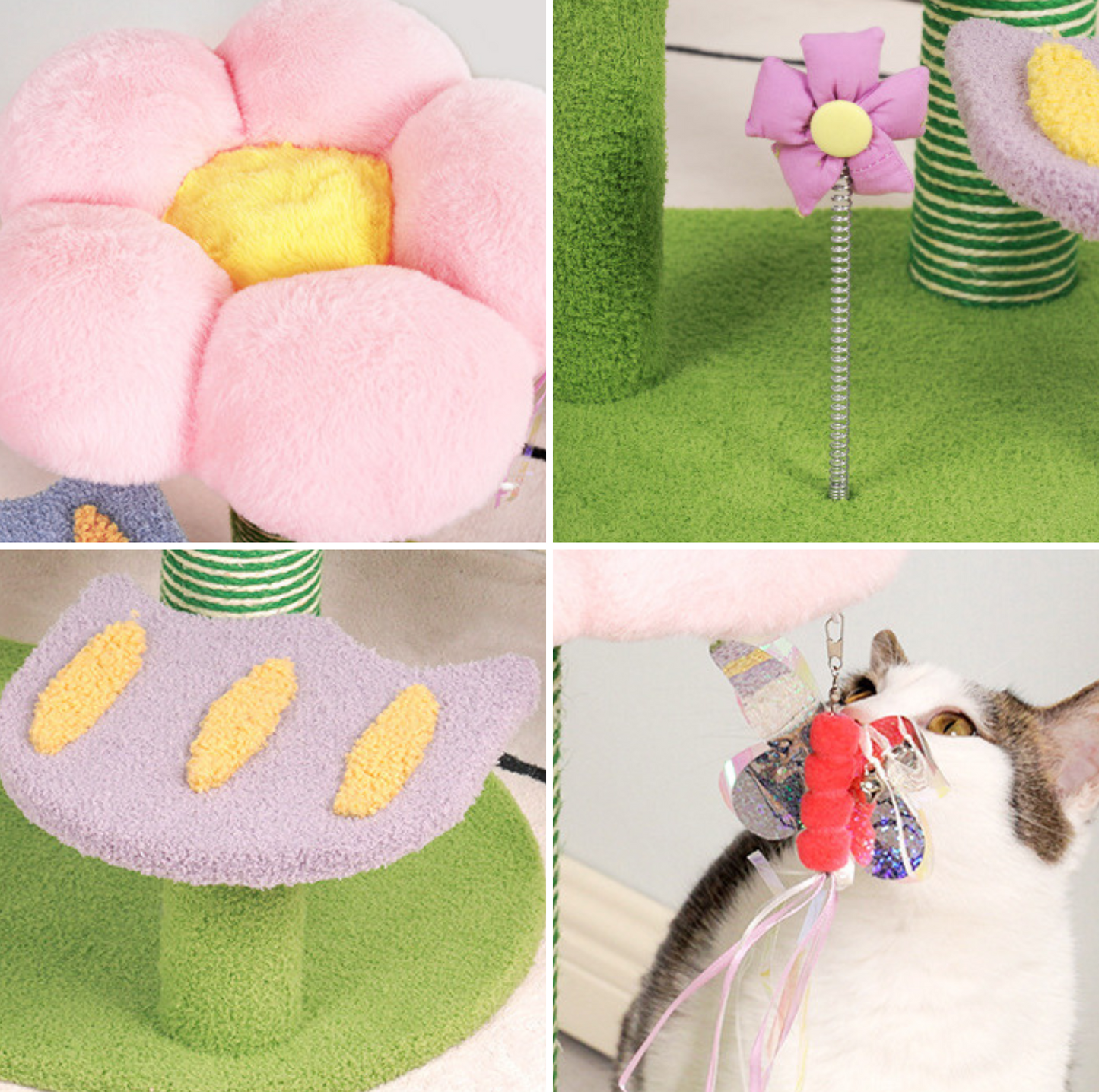 Colourful 3-Level Small Cat Tree