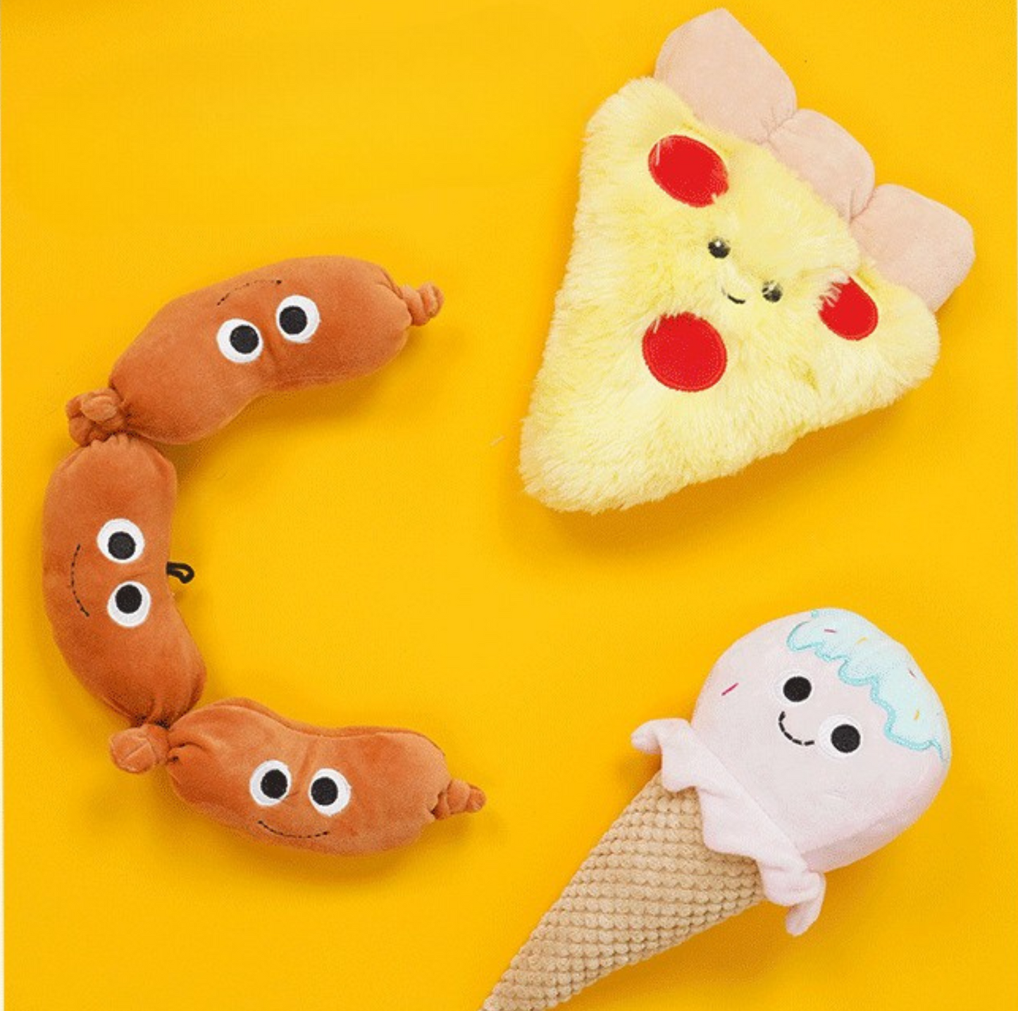 Fast Food Plush Squeaky Dog Toys - Burger
