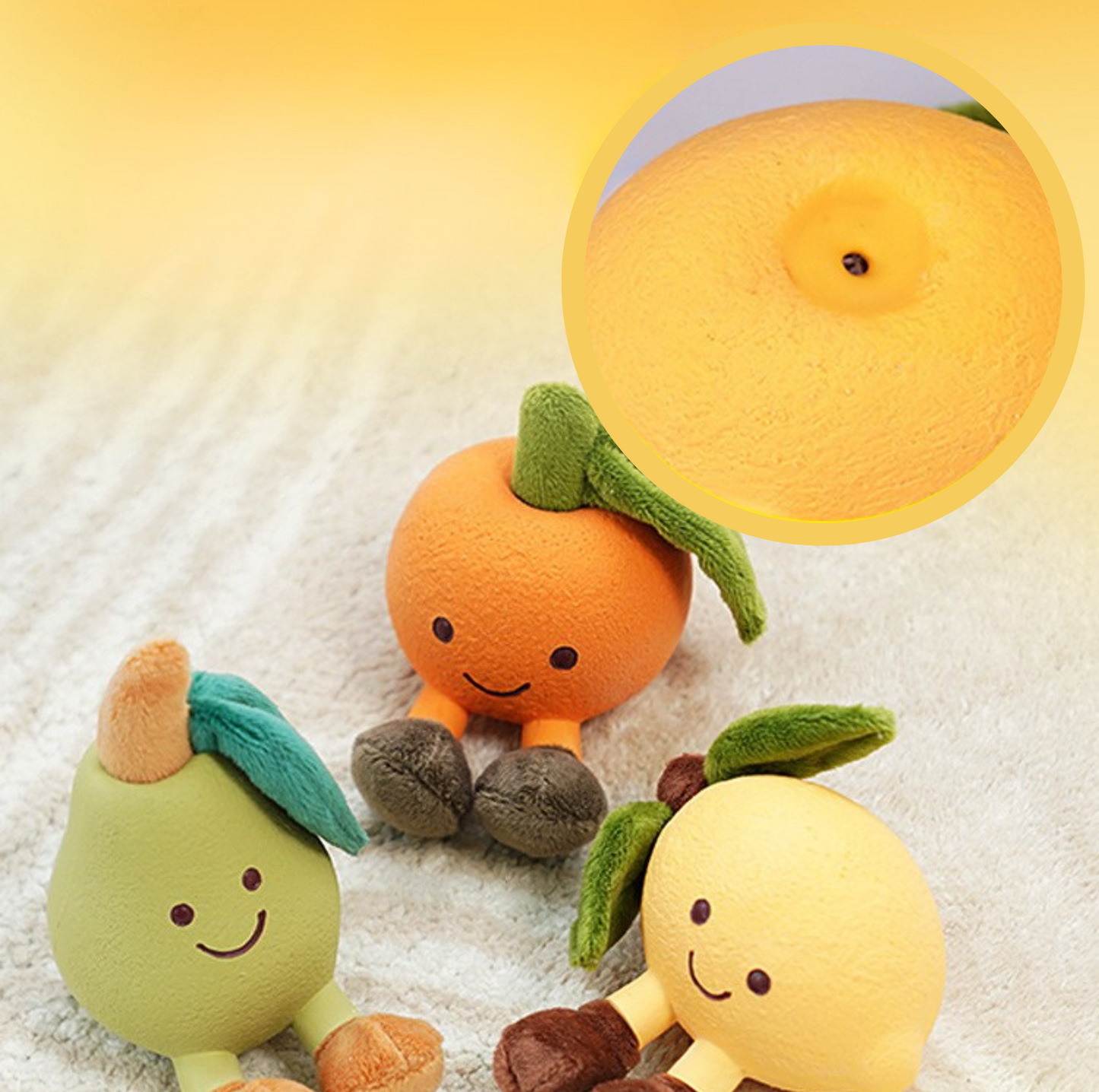 Colourful Fruit Latex Plush Dog Toy